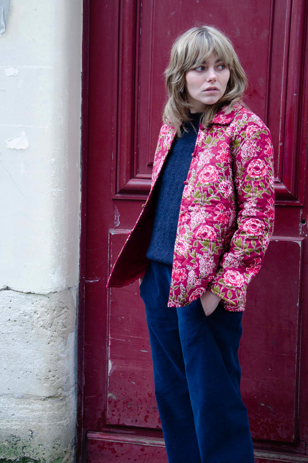 Lucia Jacket 100% Coton - Burgundy BURGUNDY
