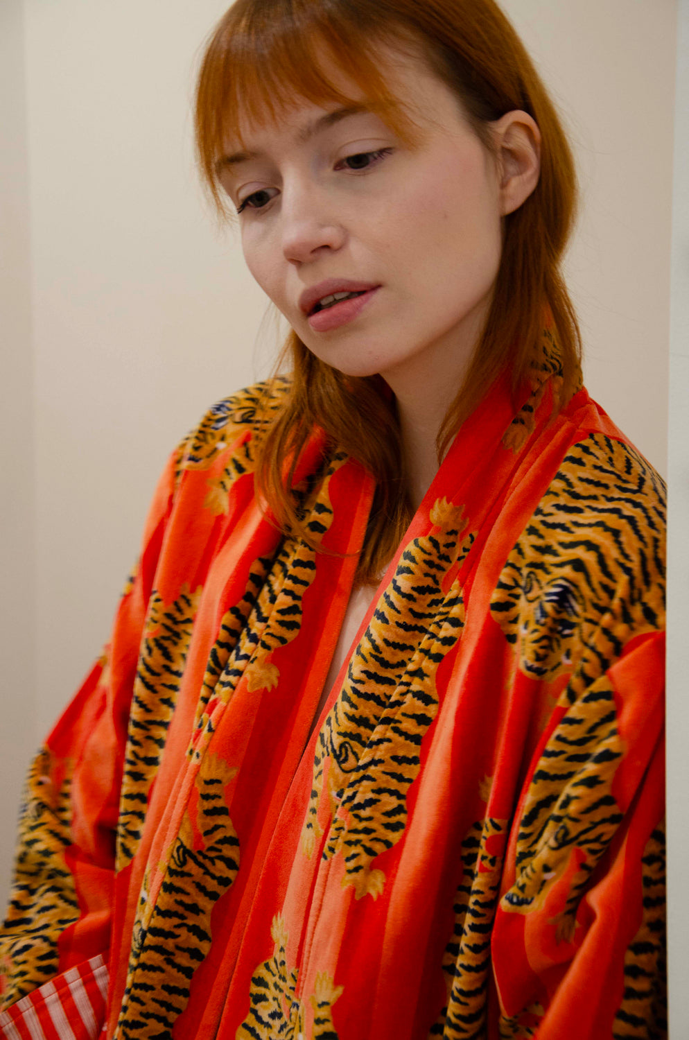 Kimono Velvet Fantasy 100% Coton - Peach PEACH