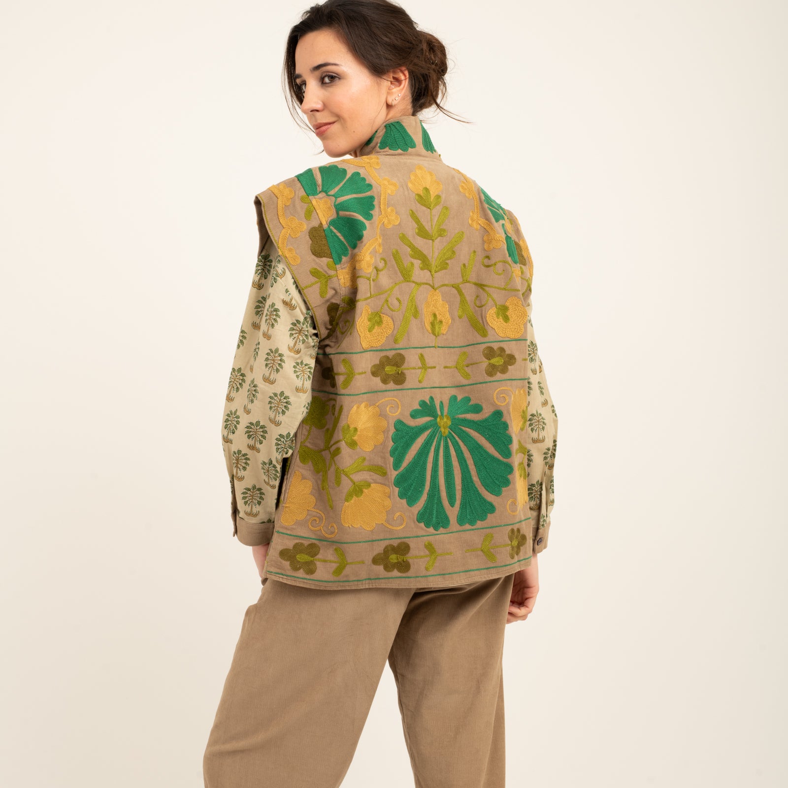 Maelis Jacket Velvet 100% Cotton - Beige BEIGE