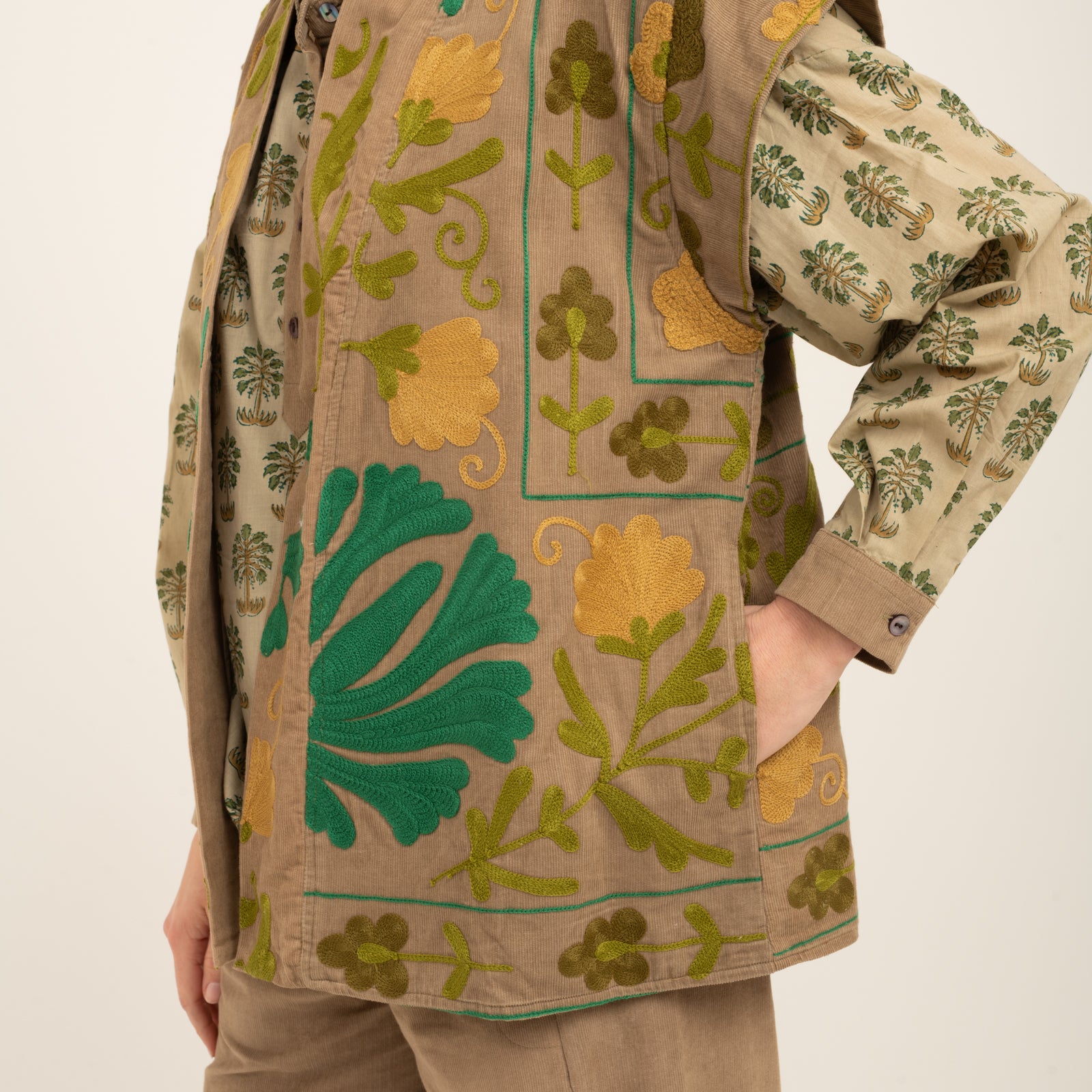 Maelis Jacket Velvet 100% Cotton - Beige BEIGE