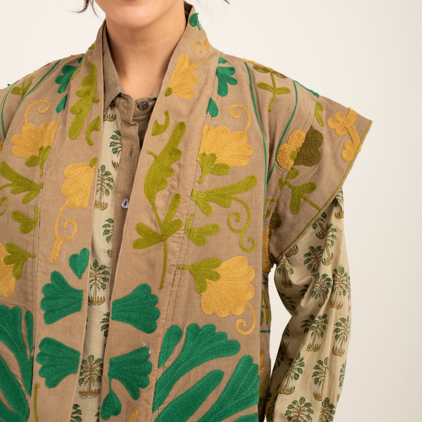 Maelis Jacket Velvet 100% Cotton - Beige BEIGE