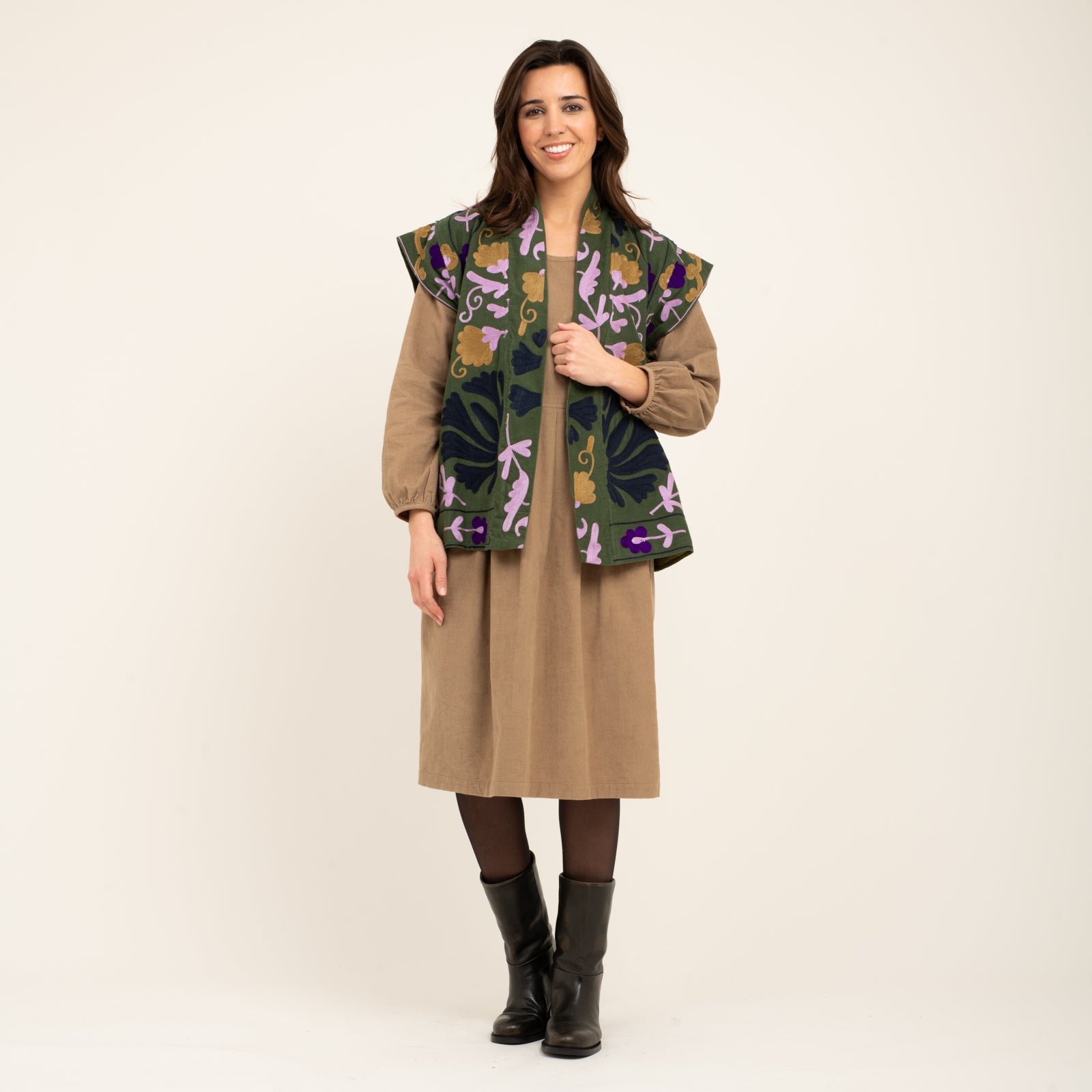 Maelis Jacket Velvet 100% Cotton - Green GREEN