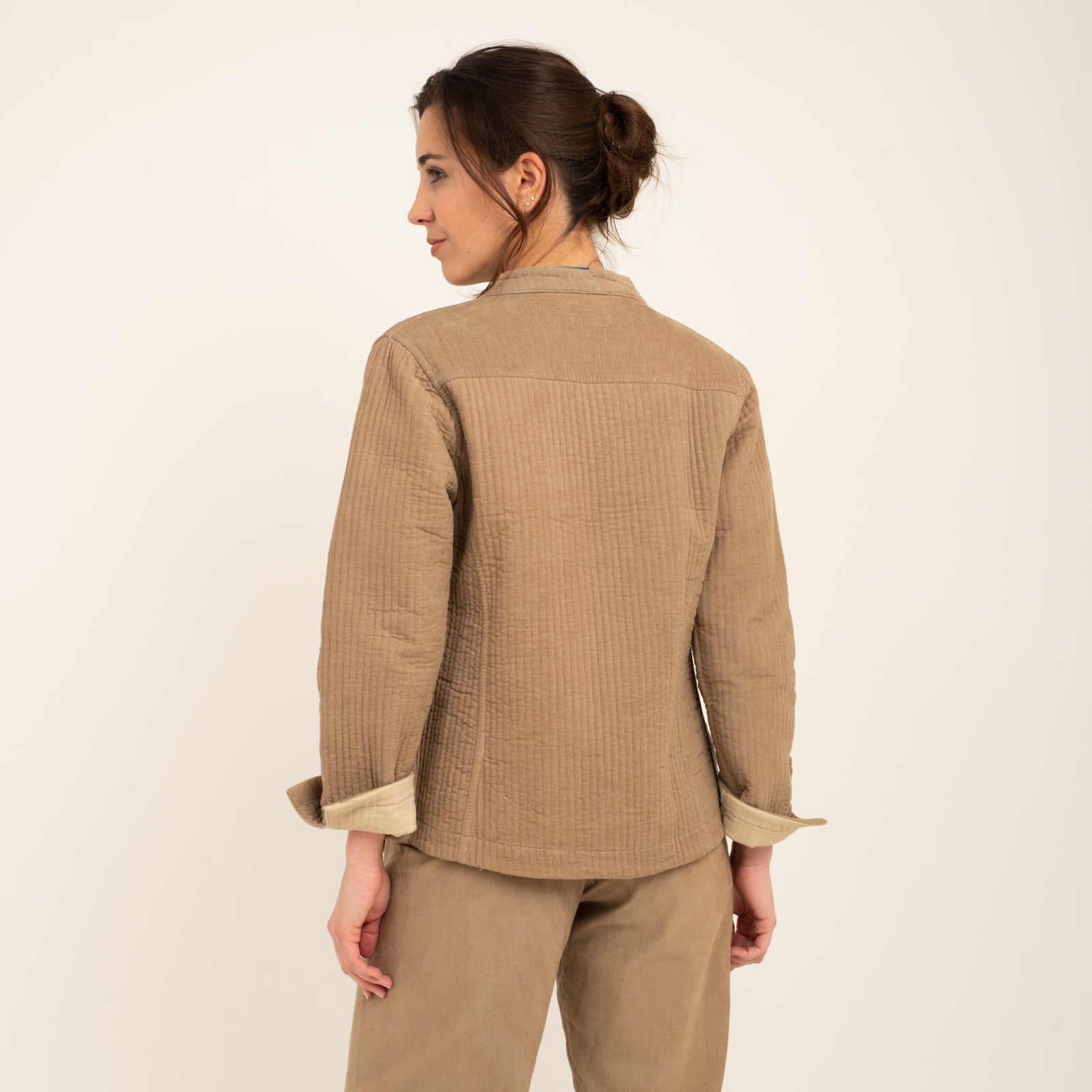 Jaya Jacket Velvet 100% Coton - Beige BEIGE