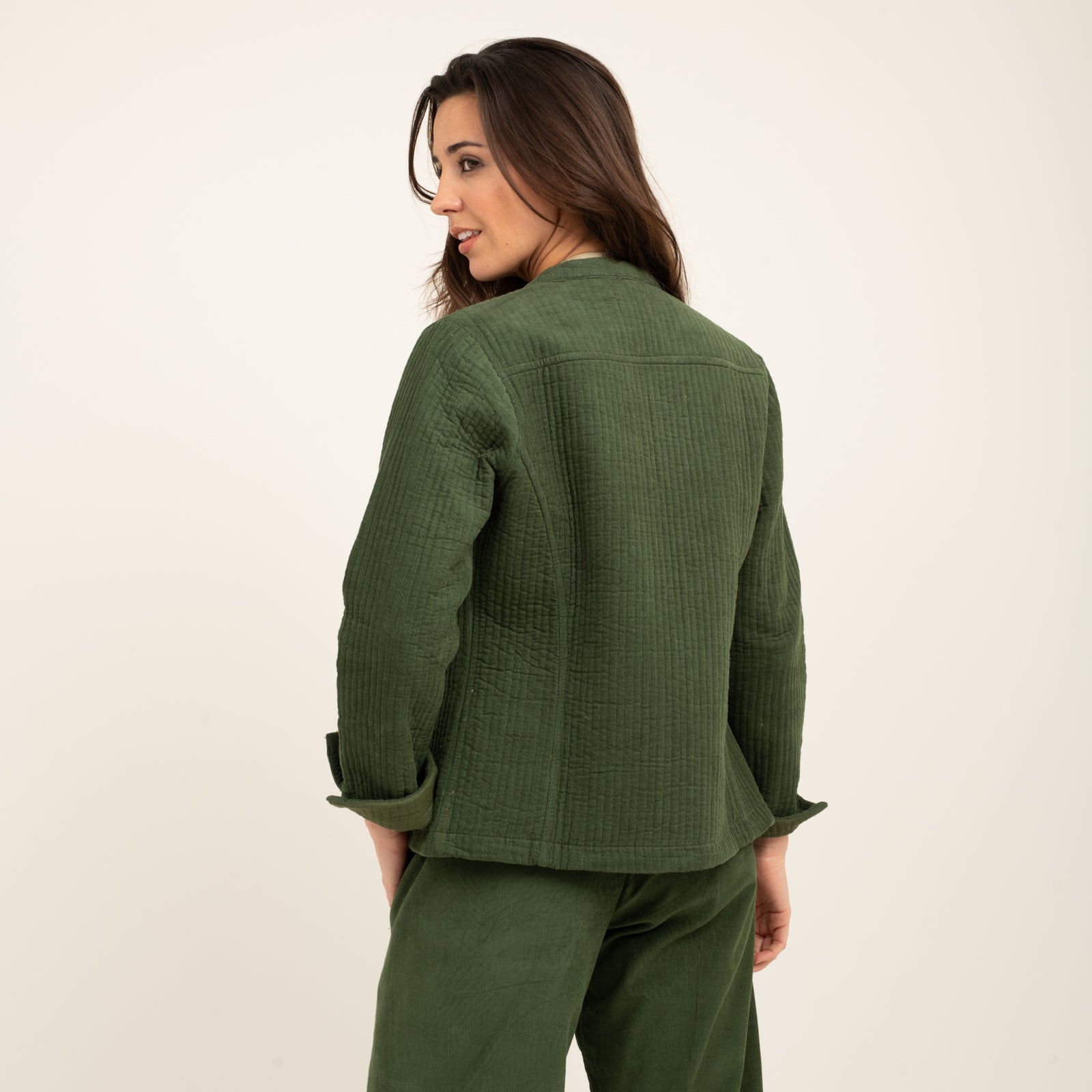 Jaya Jacket Velvet 100% Coton - Green GREEN
