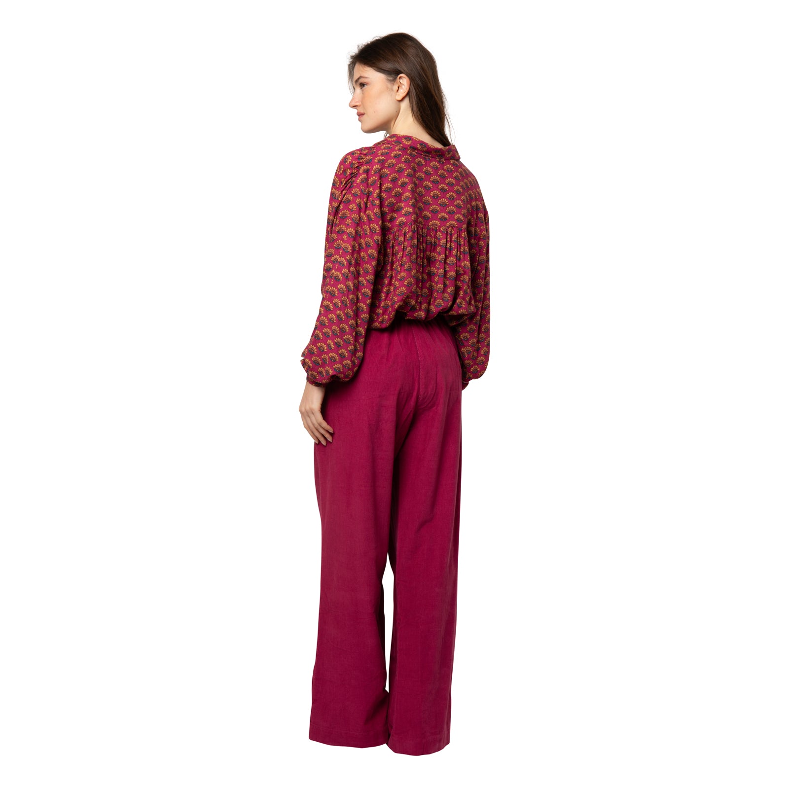 Jane Trousers Velvet 100% Coton - Pink PINK