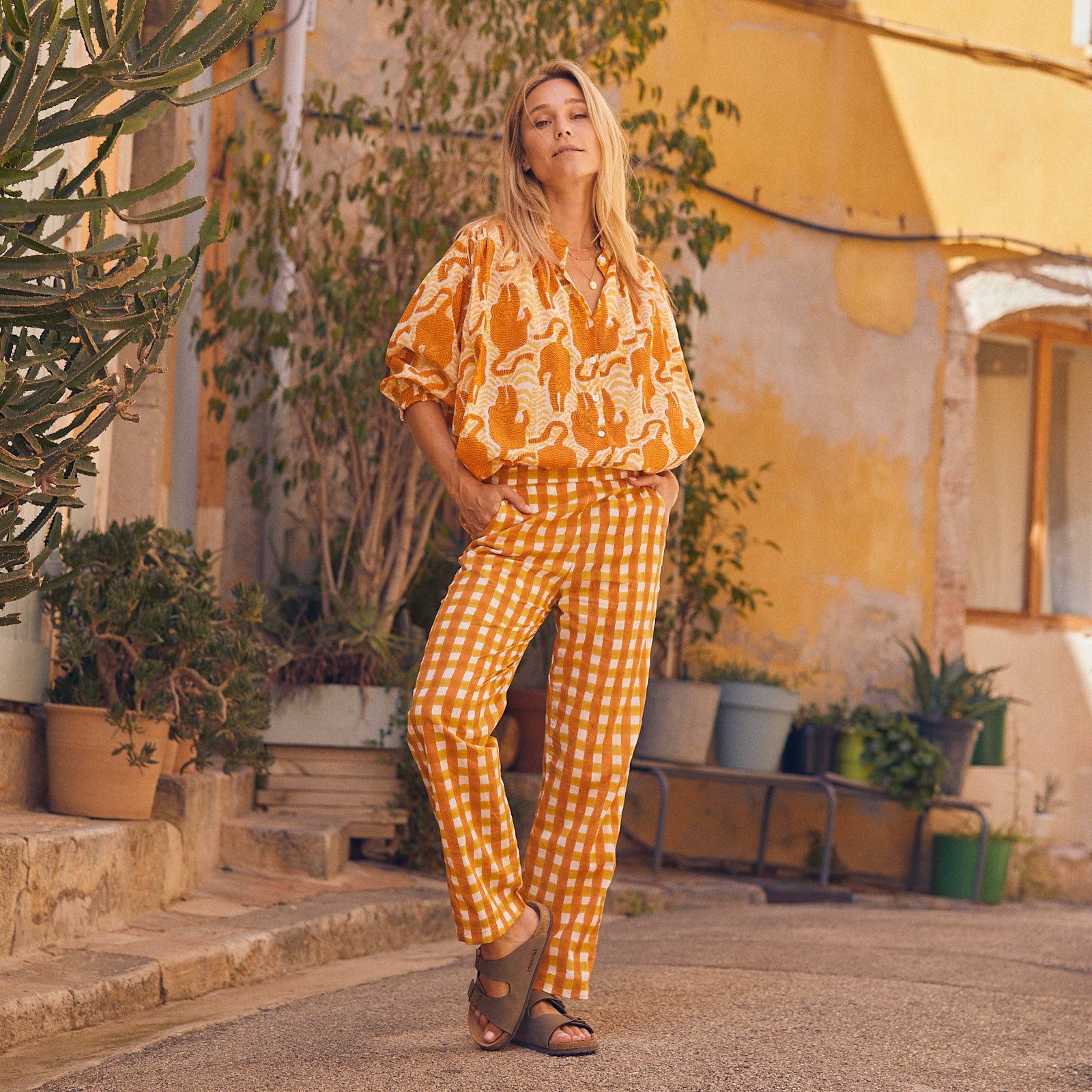 Ninon Pants Prado 100% Organic Coton - Orange ORANGE