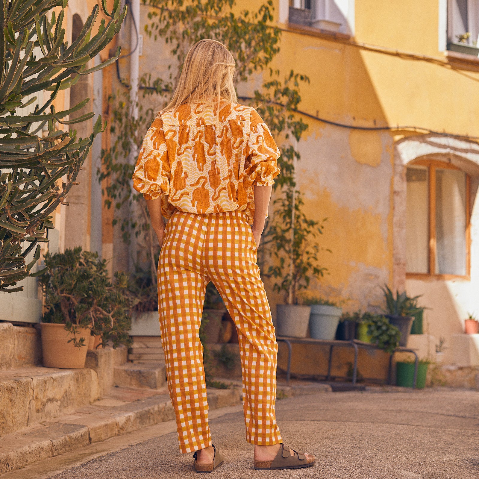Ninon Pants Prado 100% Organic Coton - Orange ORANGE