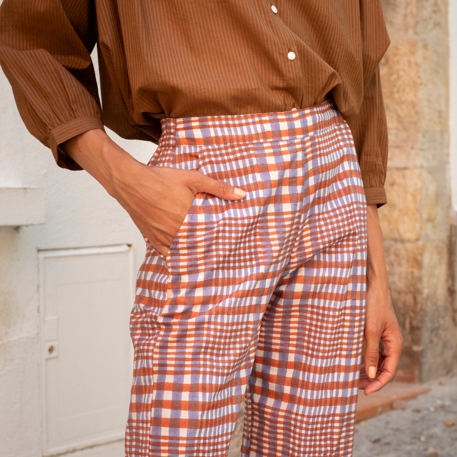 Ninon Pants Nissa 100% Organic Coton - Orange Lilac ORANGE LILAC