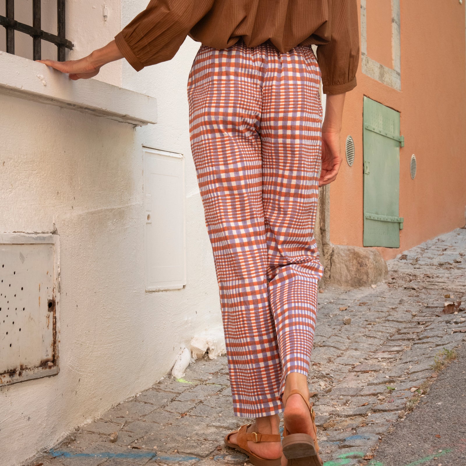 Ninon Pants Nissa 100% Organic Coton - Orange Lilac ORANGE LILAC
