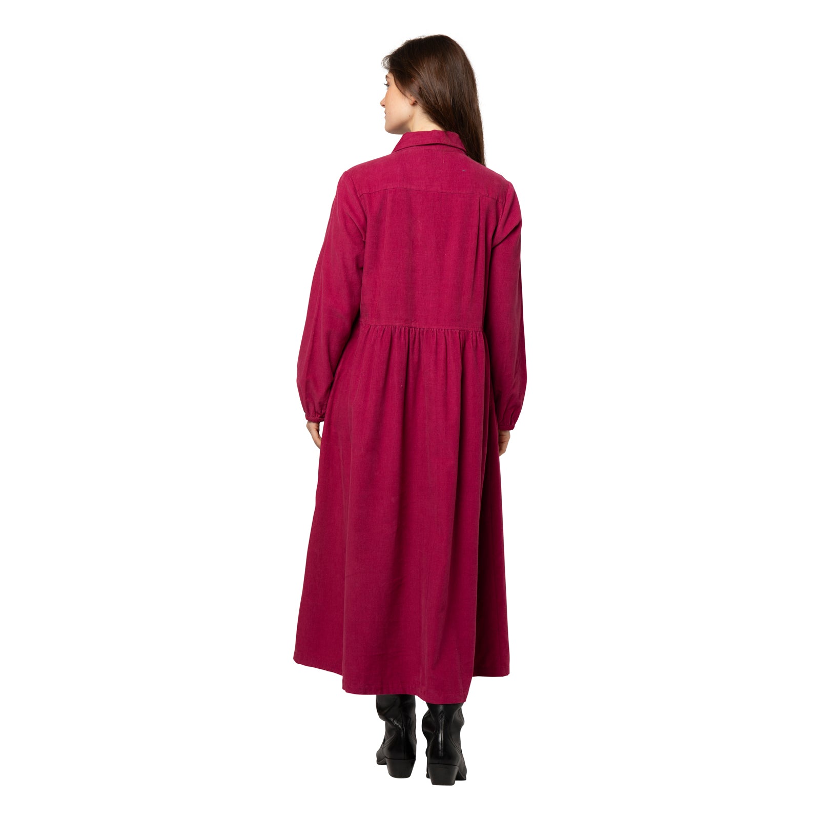 Paulette Dress Velvet 100% Coton - Pink PINK