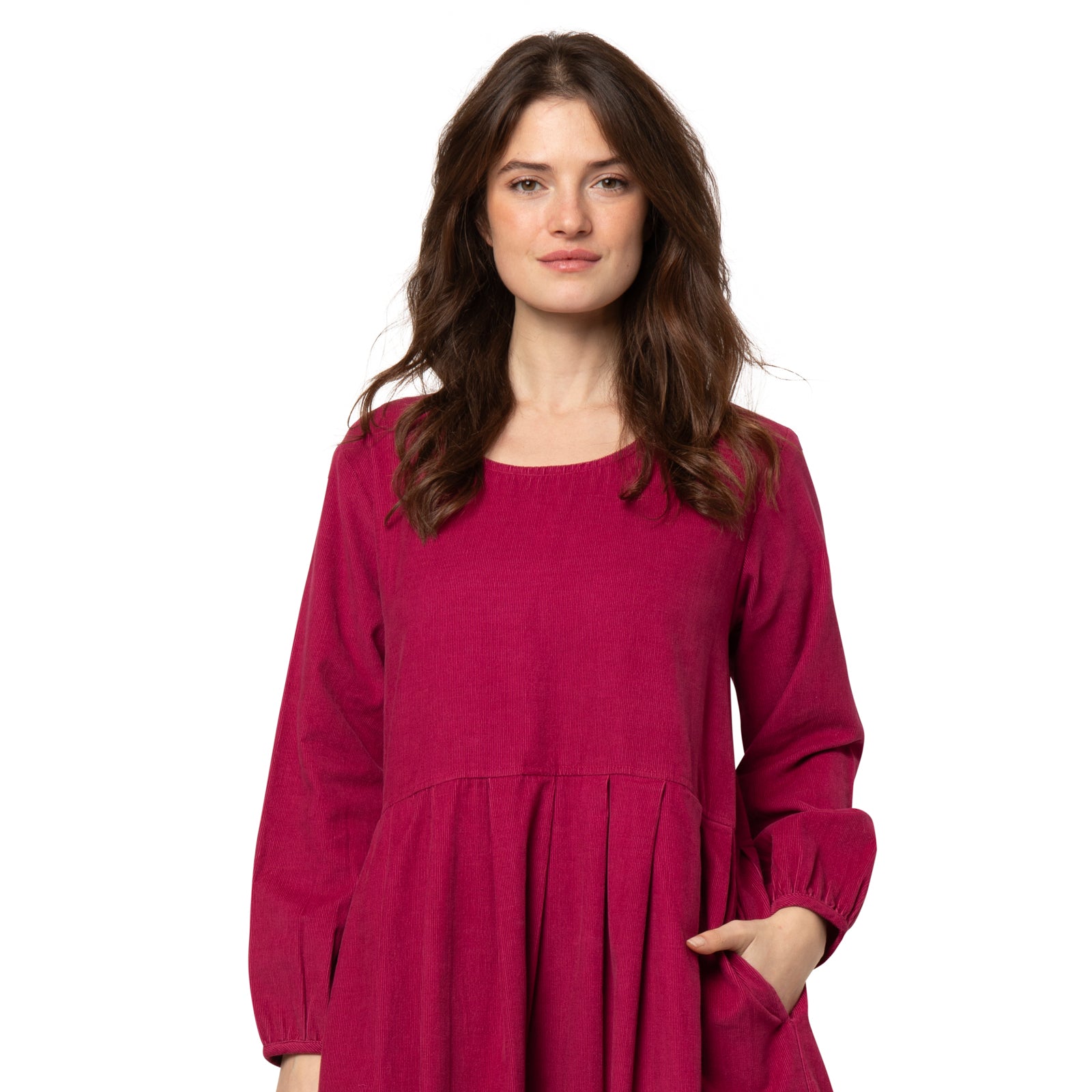 Carol Dress Velvet 100% Coton - Pink PINK