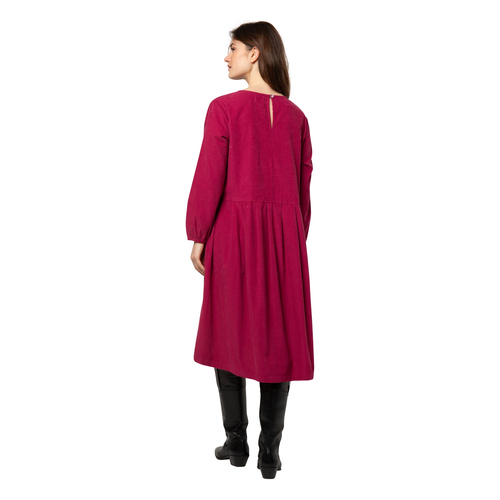 Carol Dress Velvet 100% Coton - Pink PINK