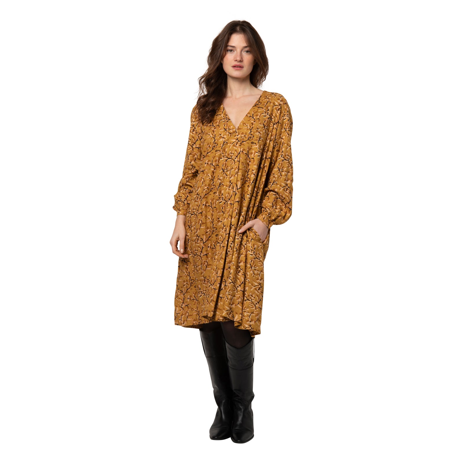 Neha Dress Fall - Ochre OCHRE