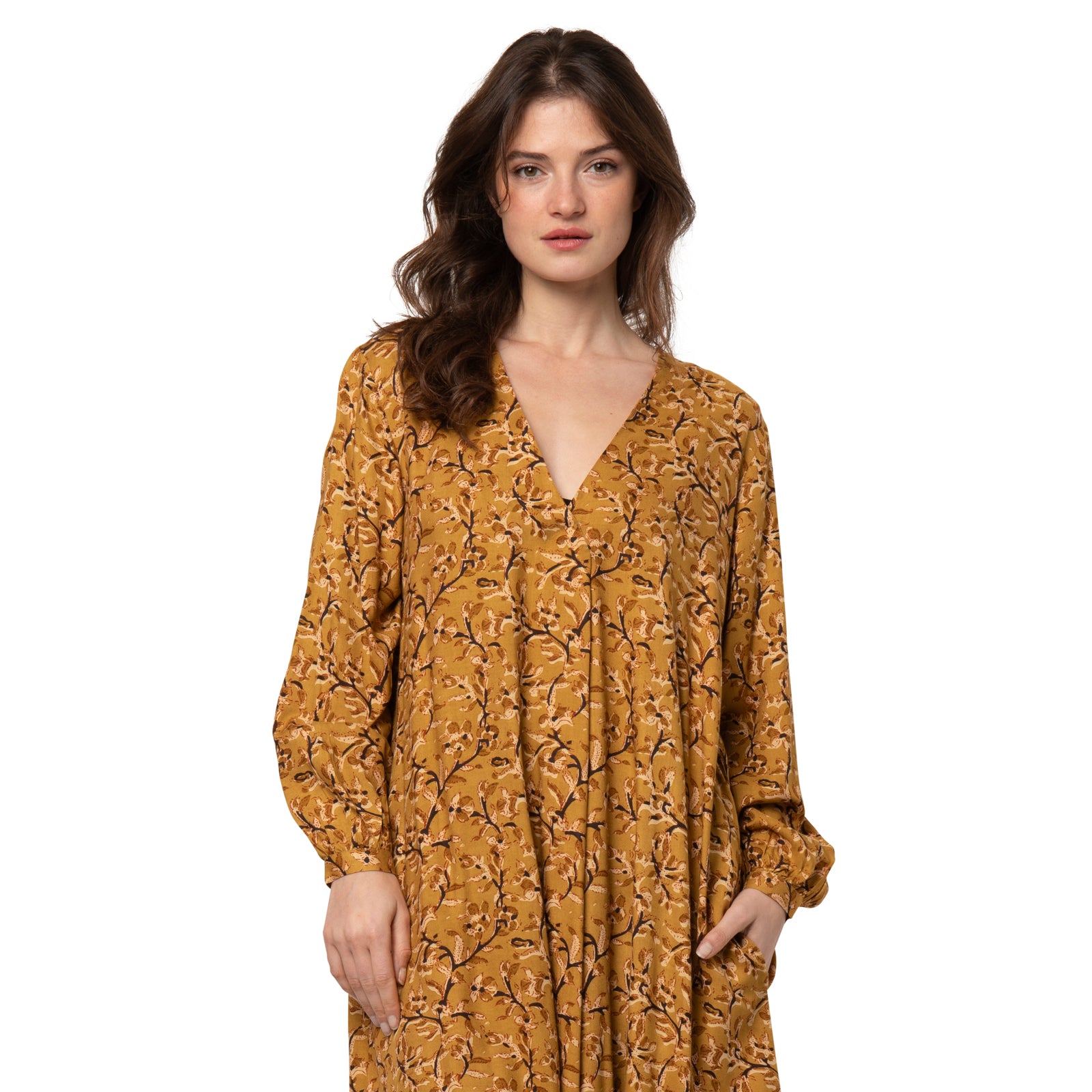 Neha Dress Fall - Ochre OCHRE