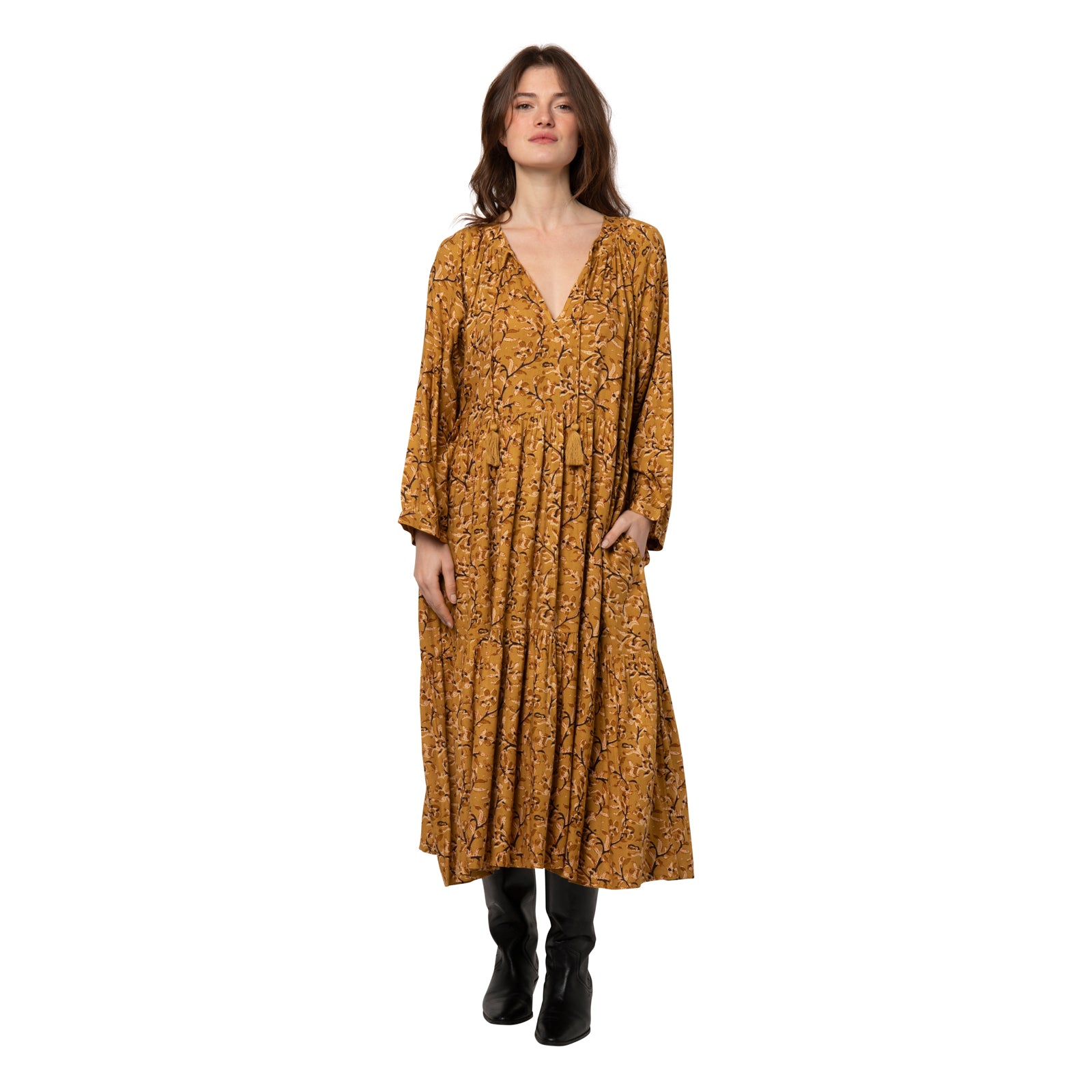 Angele Dress Fall - Ochre OCHRE