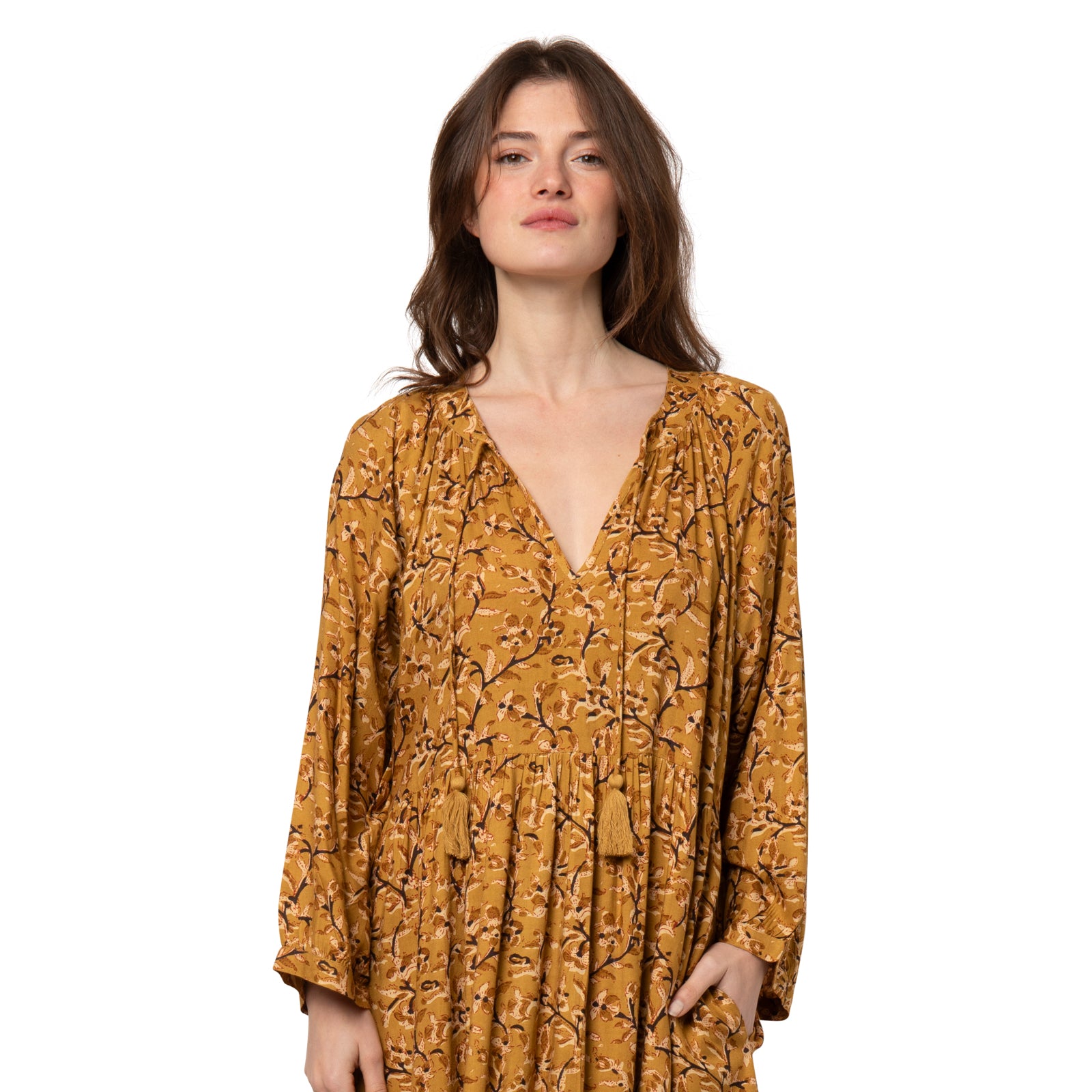 Angele Dress Fall - Ochre OCHRE