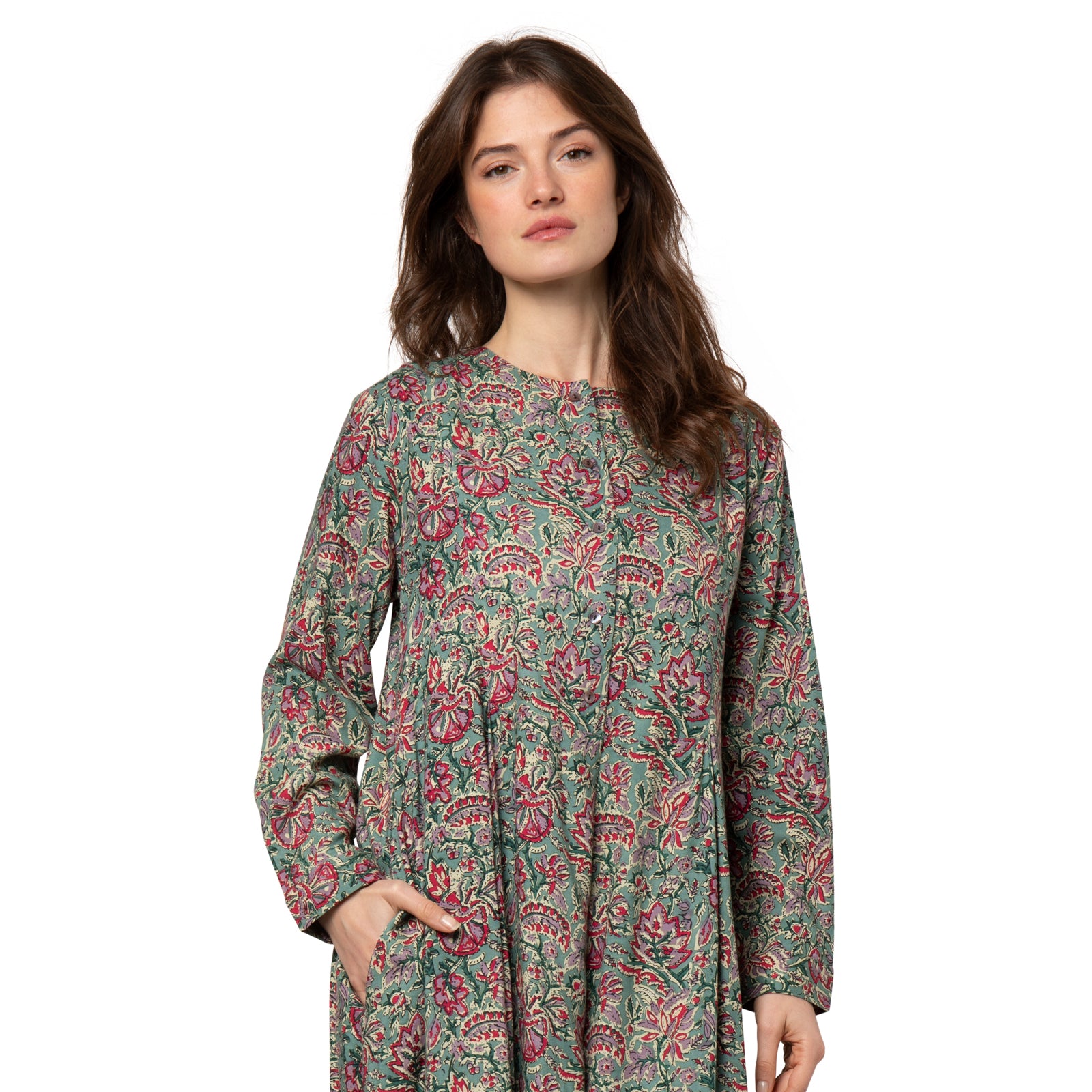 Flora Dress Jaipur - Green GREEN