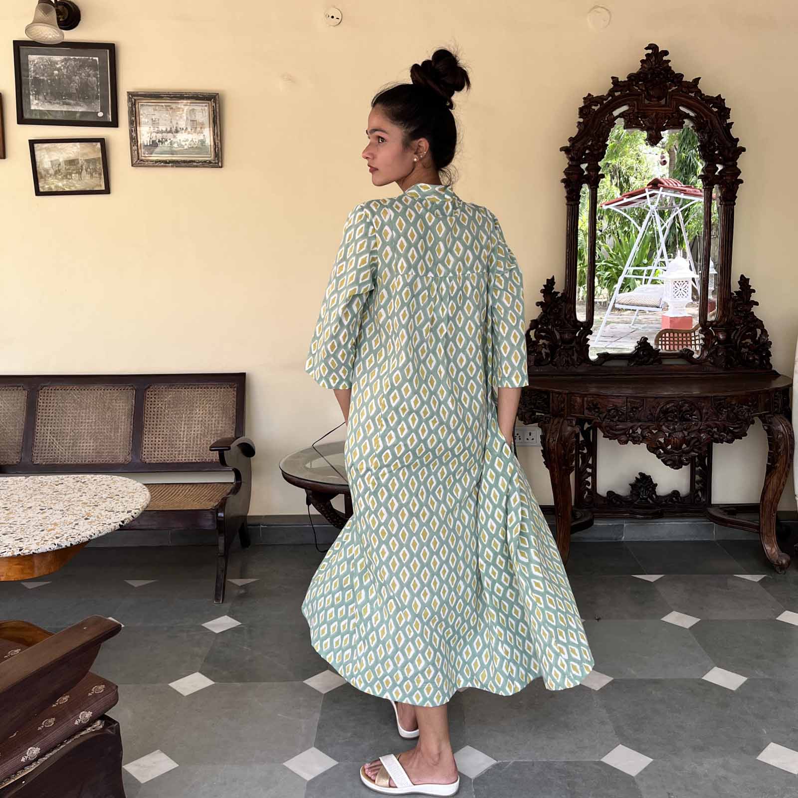Mia Dress La Baume 100% Organic Cotton - Green GREEN