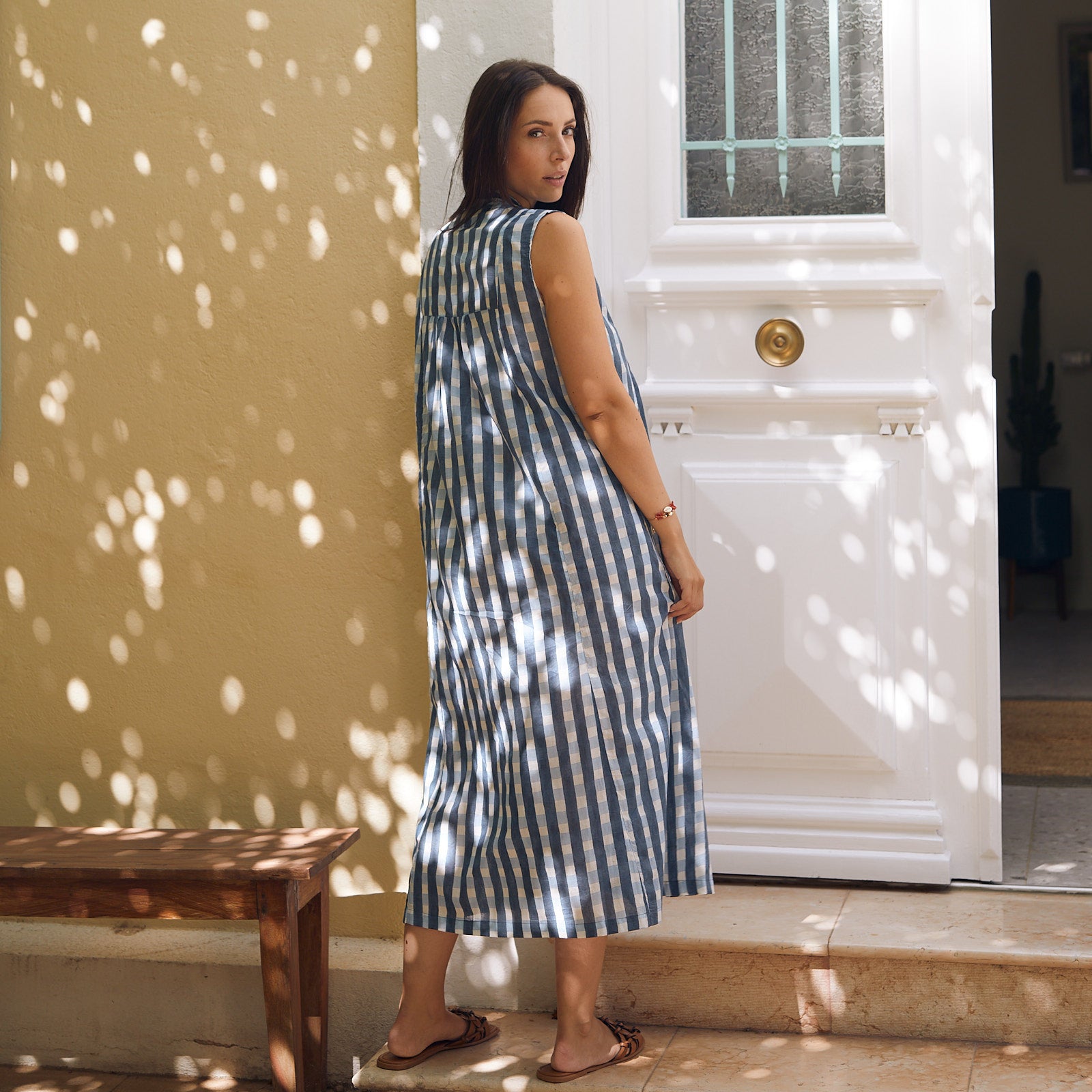 Miana Dress Prado 100% Organic Cotton - Blue BLUE