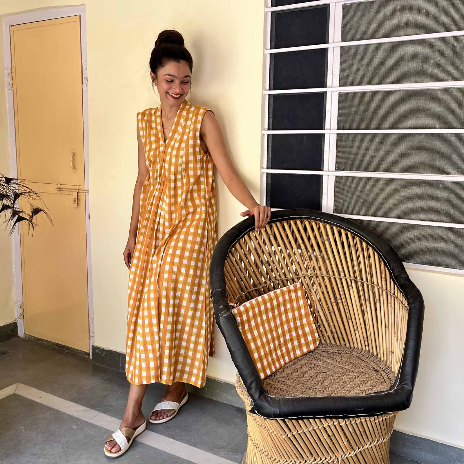 Miana Dress Prado 100% Organic Cotton - Yellow Sun YELLOW SUN