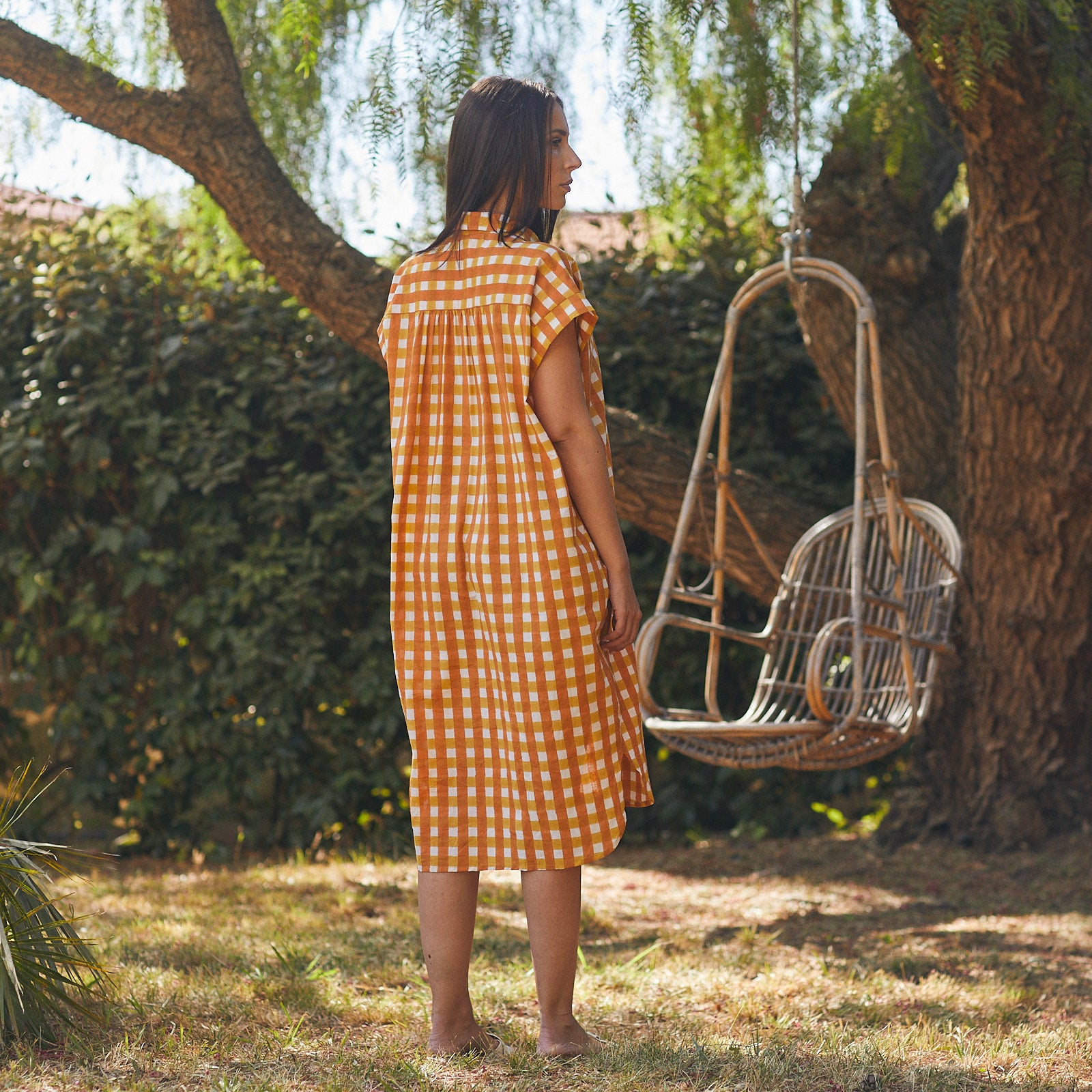 Marguerite Dress Prado 100% Organic Cotton - Orange ORANGE