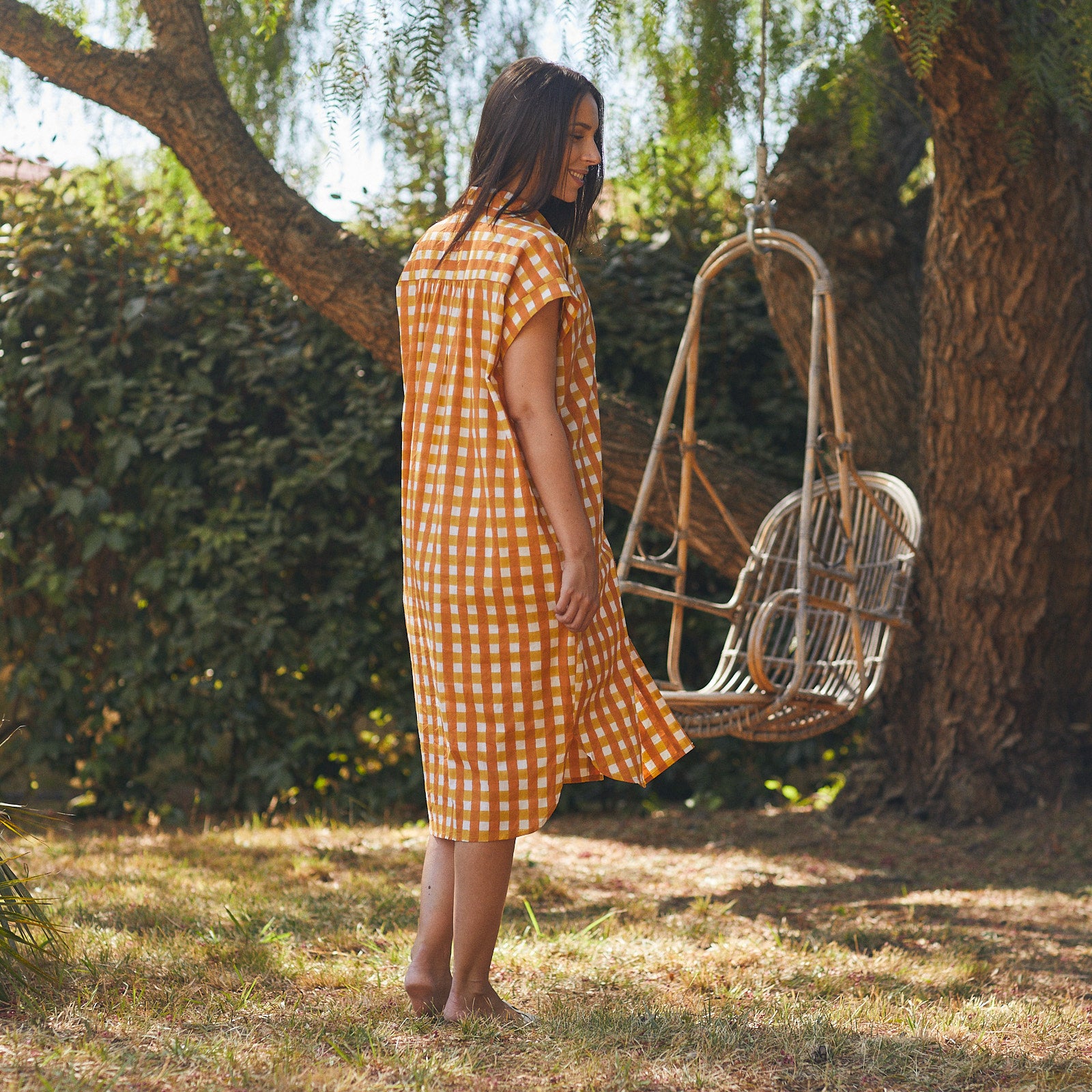 Marguerite Dress Prado 100% Organic Cotton - Orange ORANGE