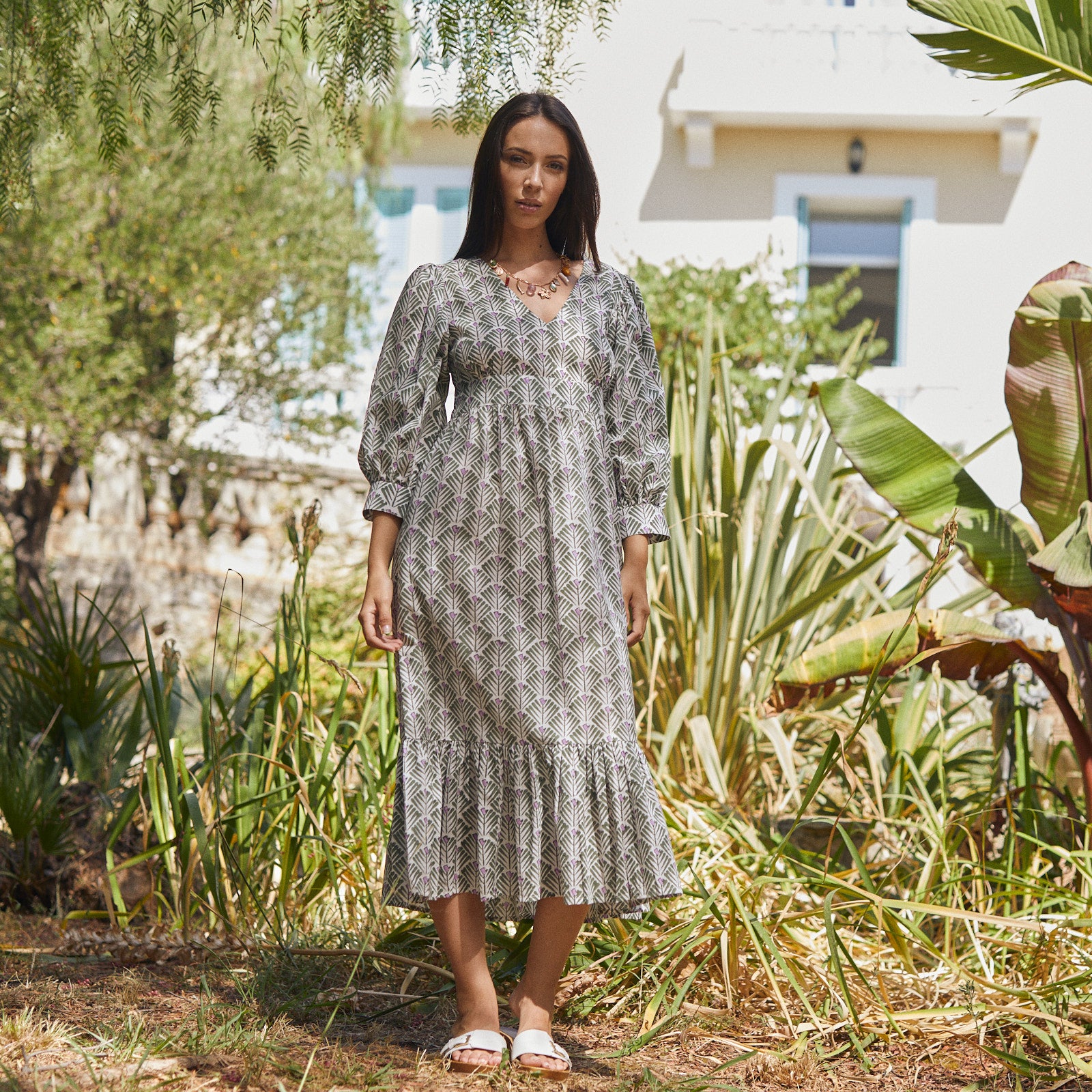 Maelle Dress Alma 100% Organic Cotton - Green GREEN