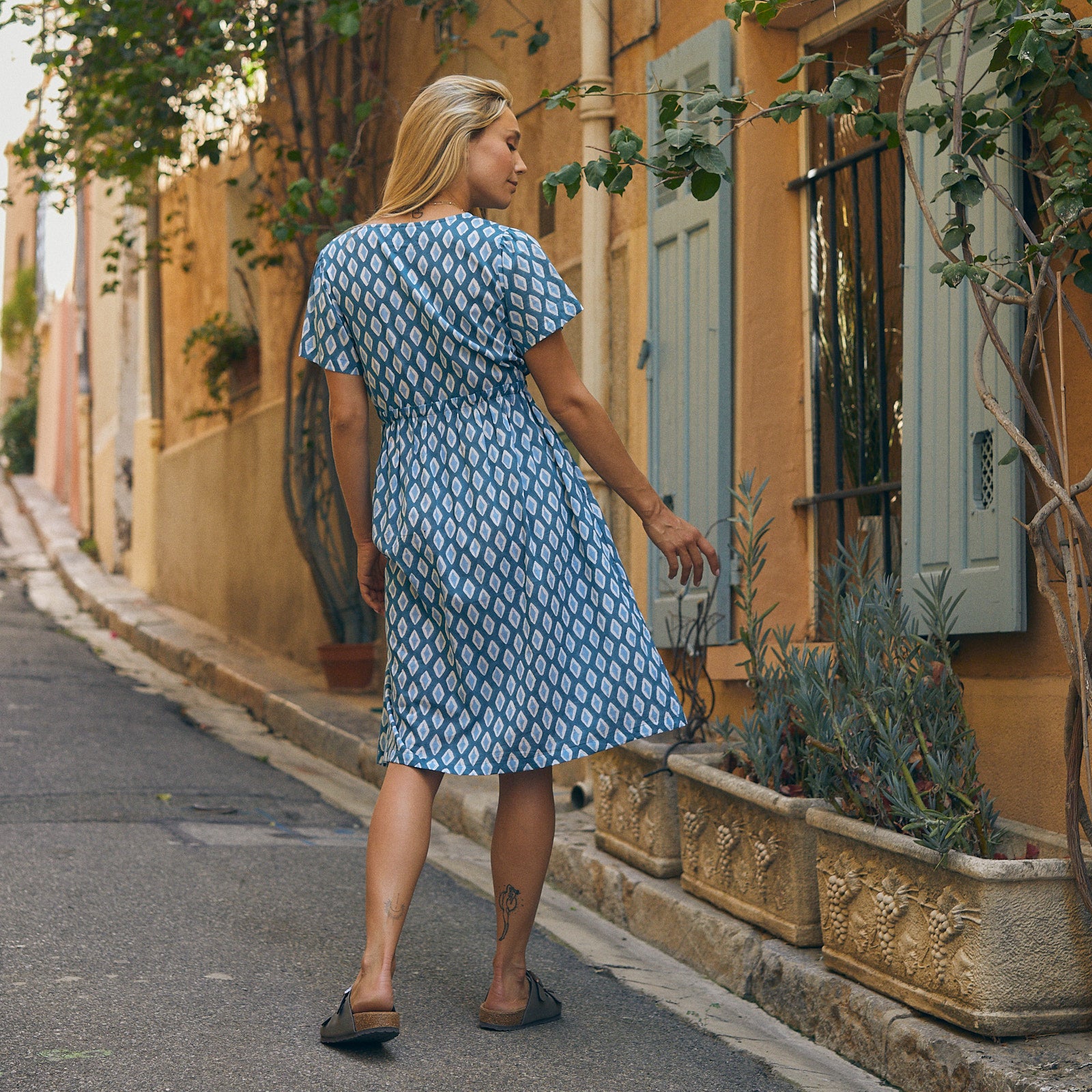 Macha Dress La Baume 100% Organic Cotton - Blue BLUE