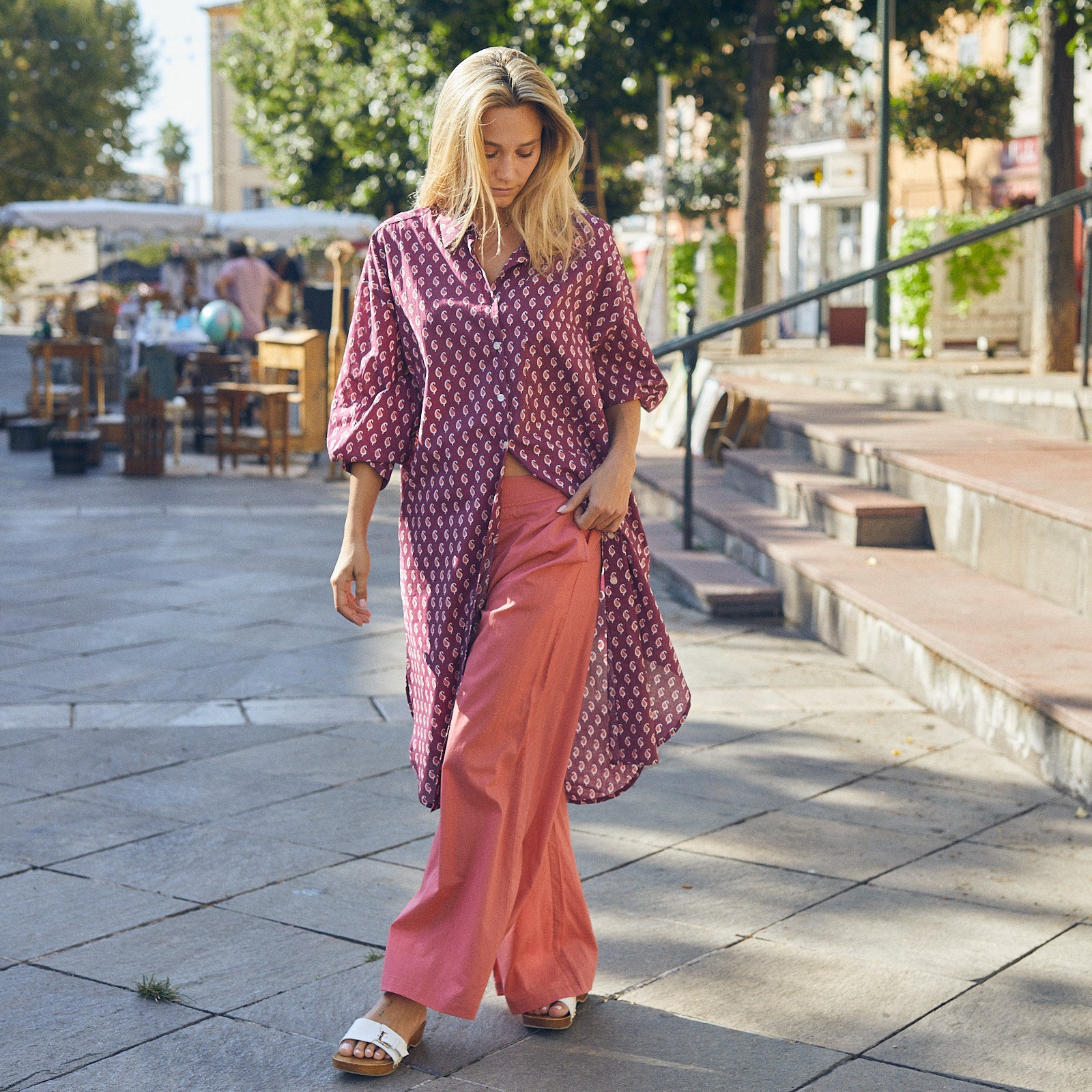 Anna Dress Cigale 100% Coton - Rasberry RASBERRY