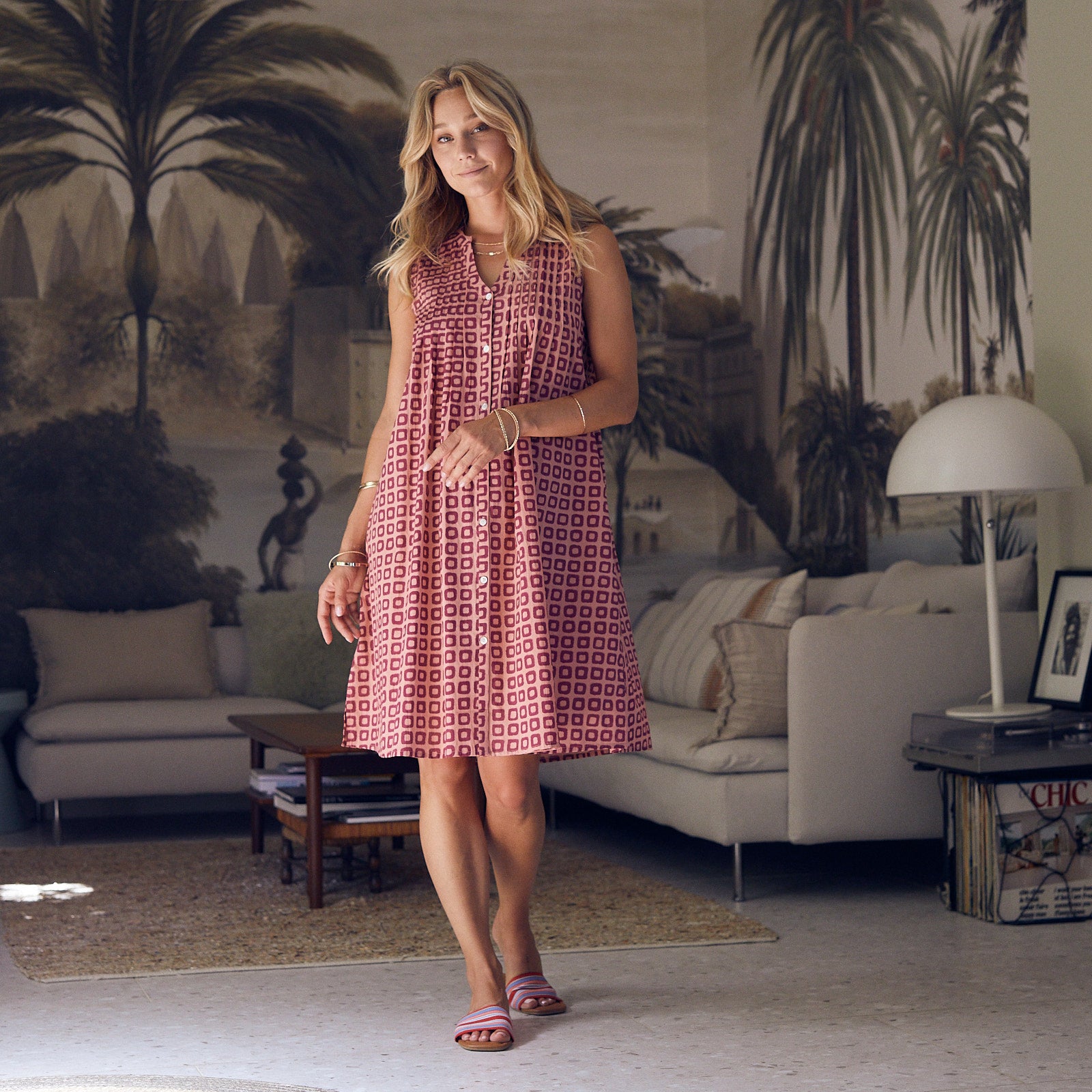 Agathe Dress Frioul 100% Coton - Rasberry RASBERRY