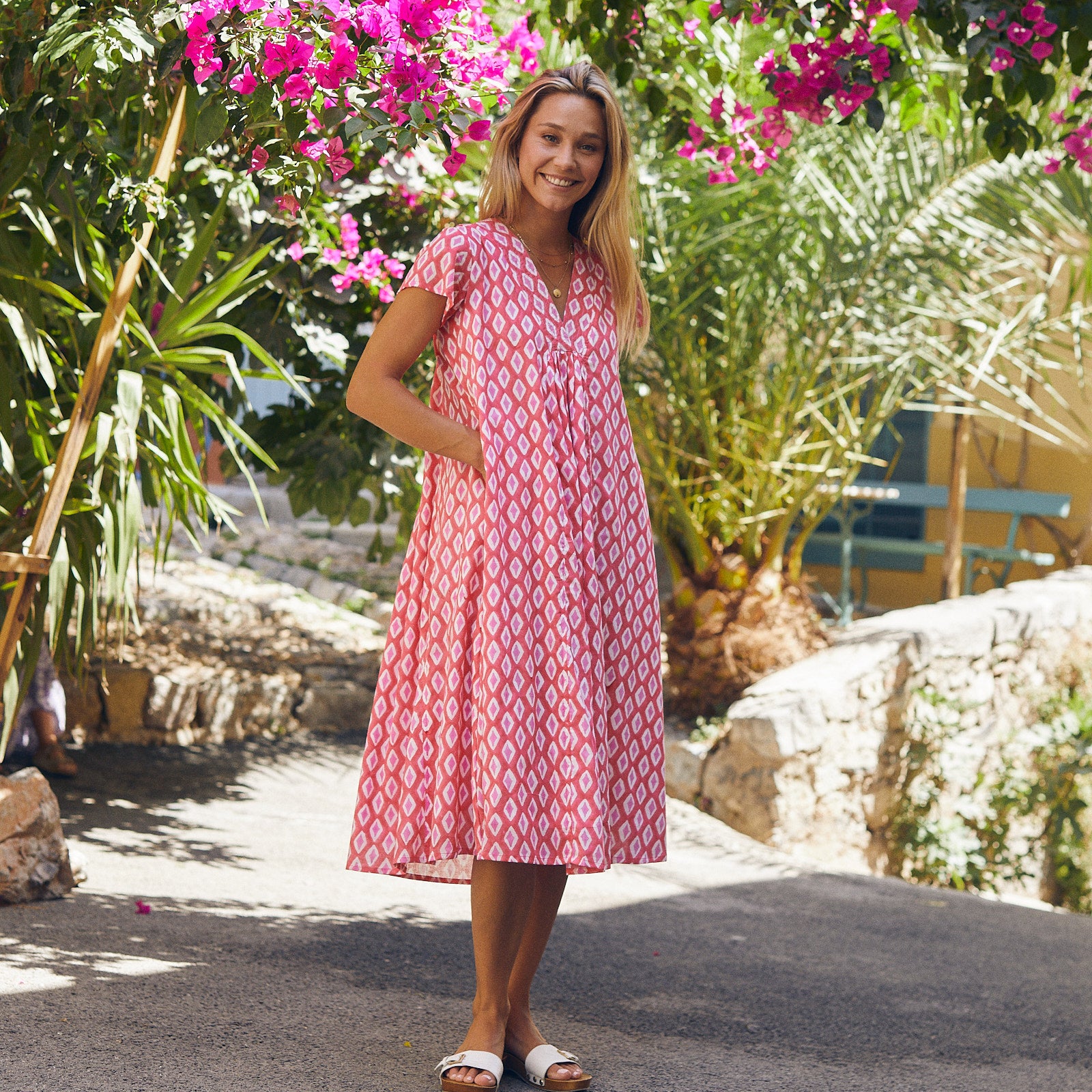 Irissou Dress La Baume 100% Organic Cotton - Pink PINK