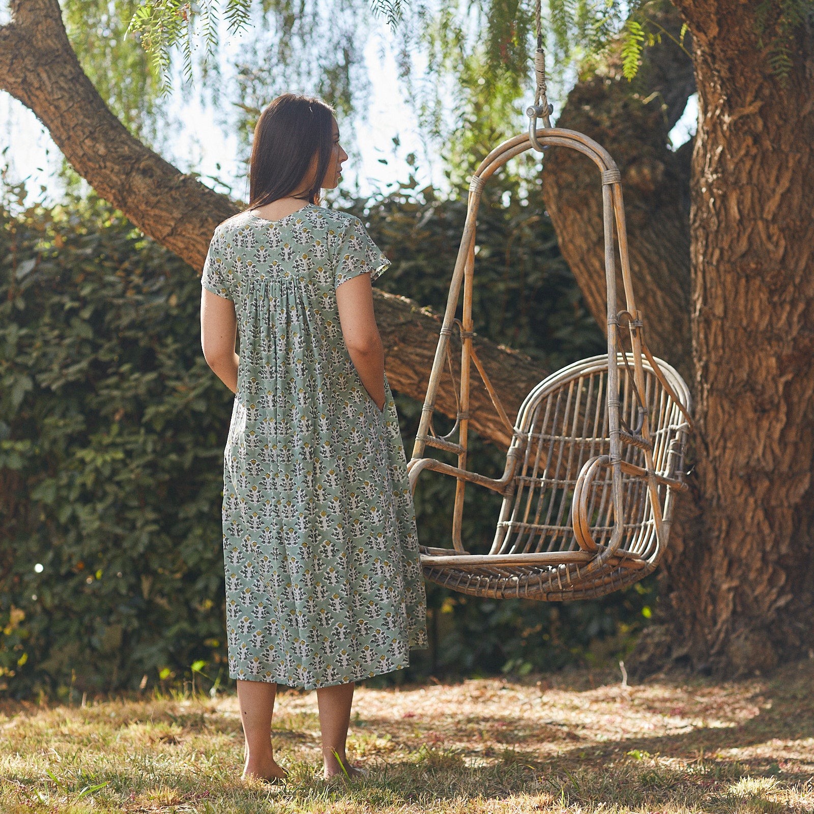 Irissou Dress Escalet 100% Organic Cotton - Green GREEN