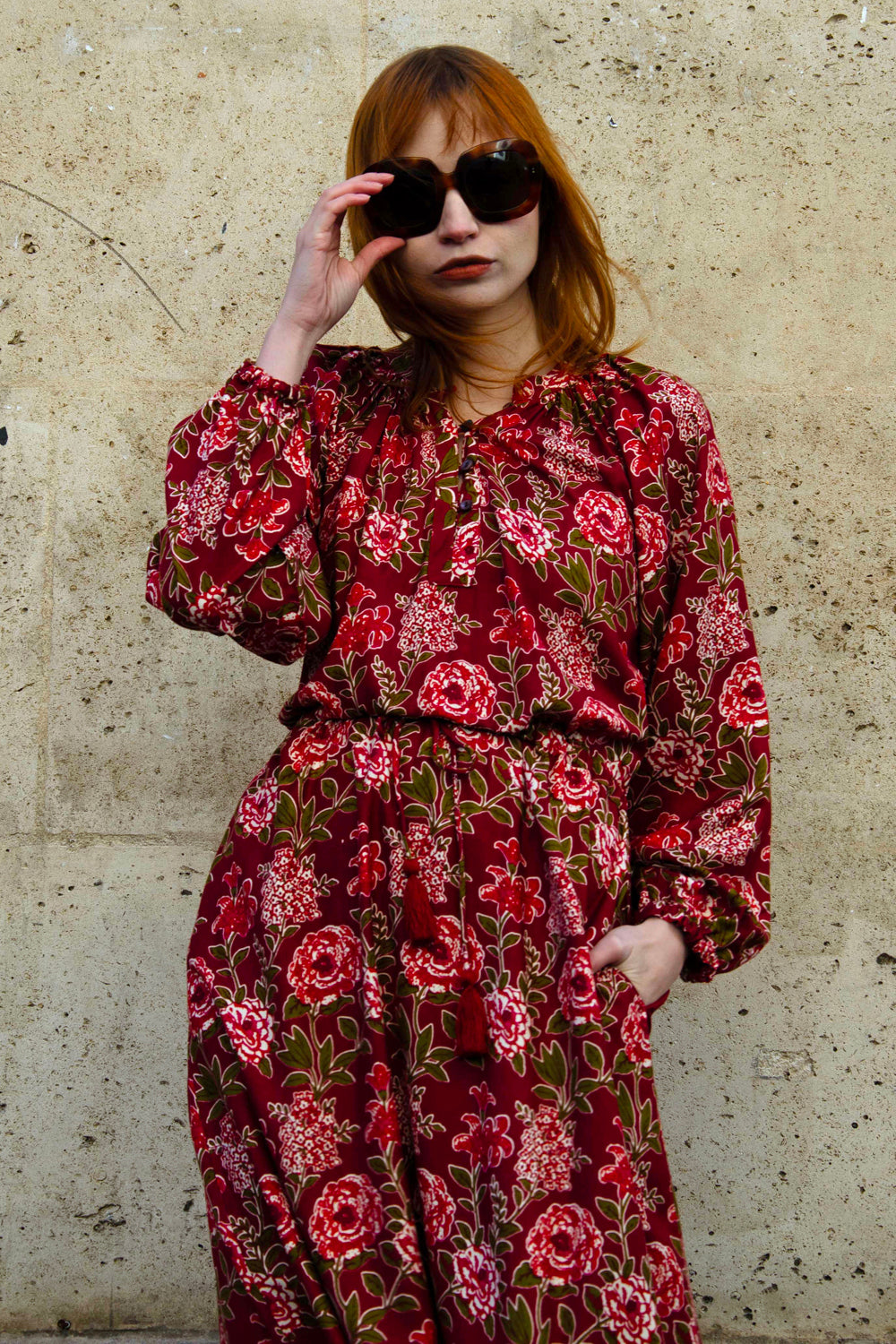 Manon Dress - Burgundy BURGUNDY