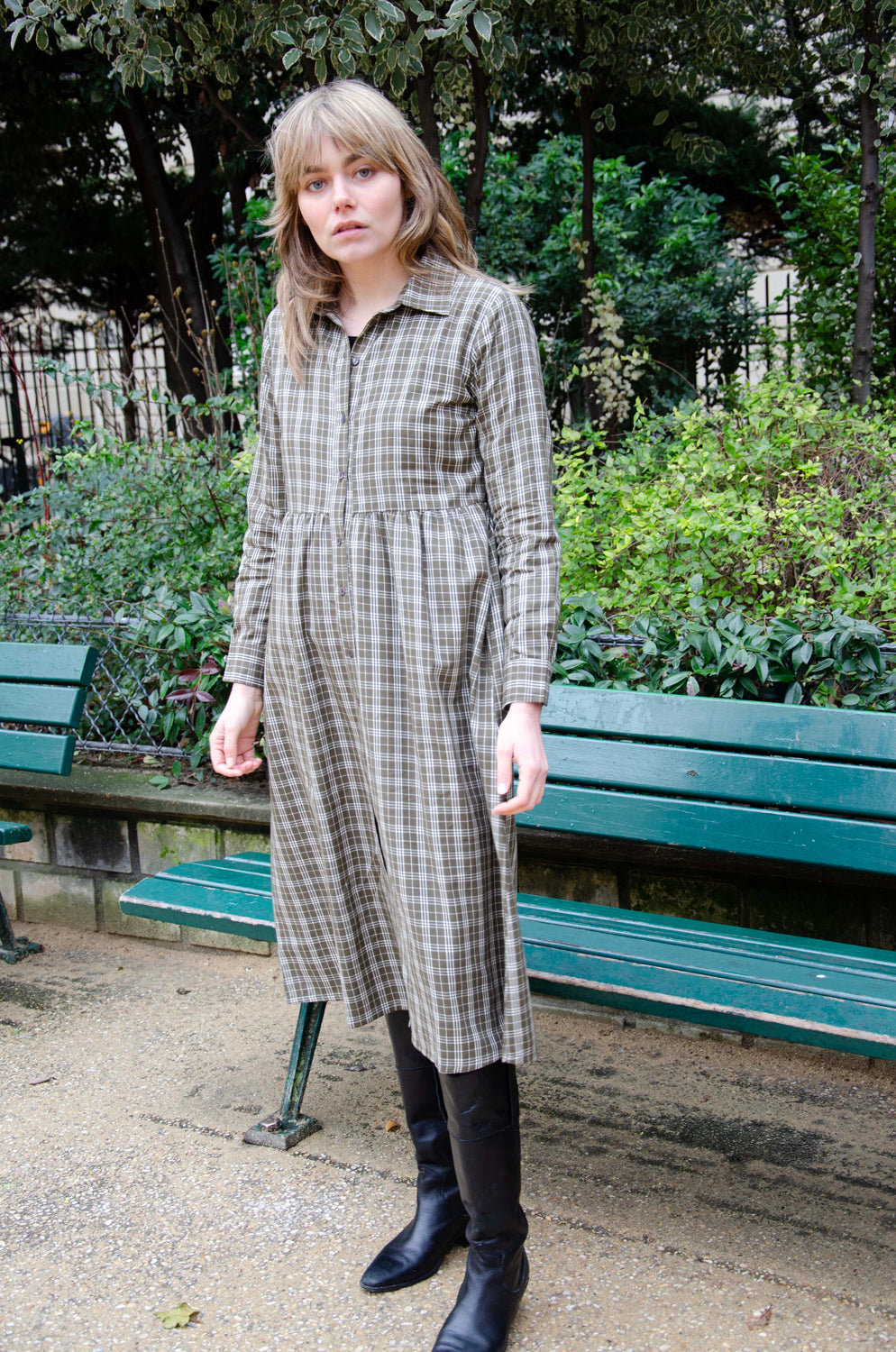 Paulette Dress 100% Coton - Kakhi KAKHI
