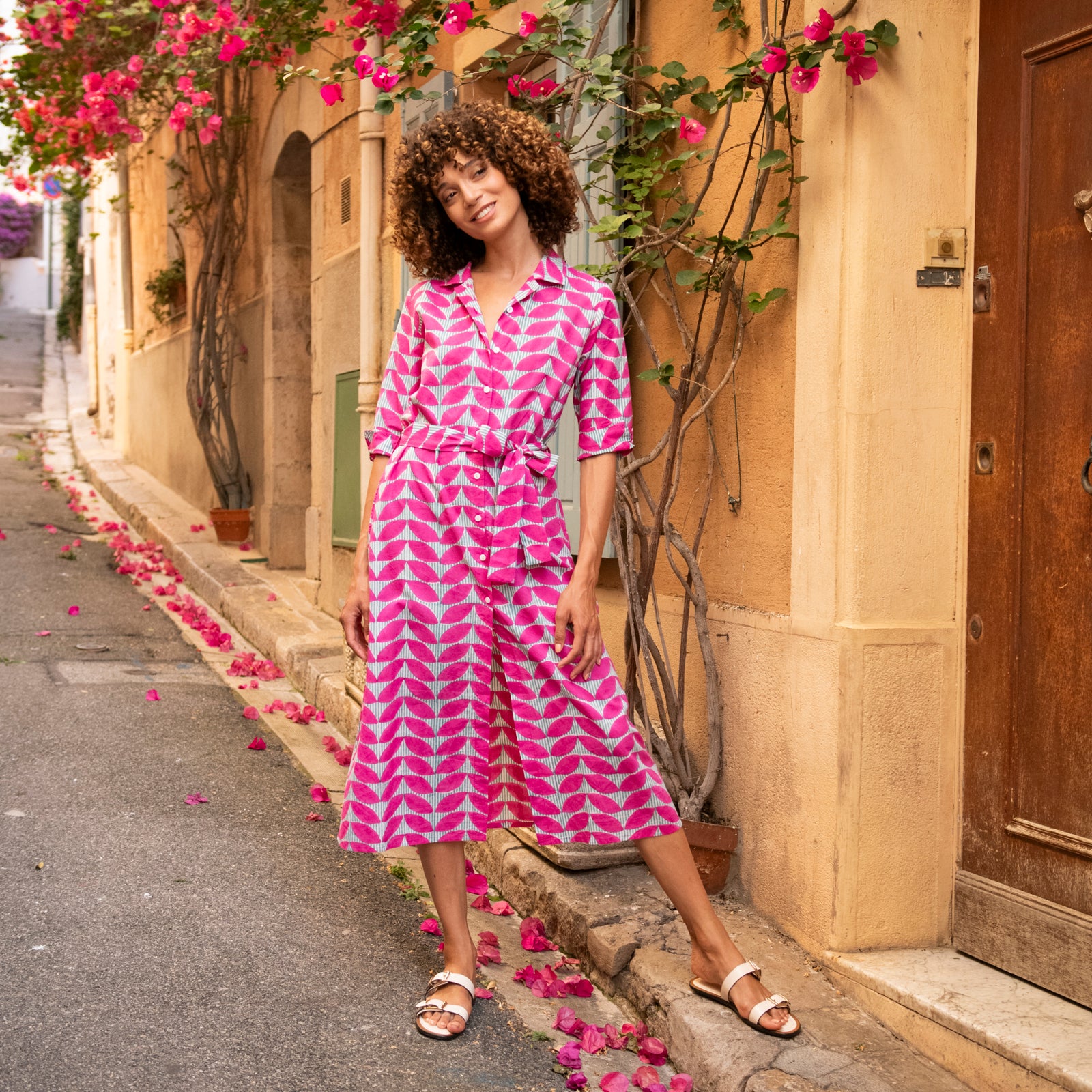 Amber Dress Cap Estel 100% Organic Cotton - Pink PINK
