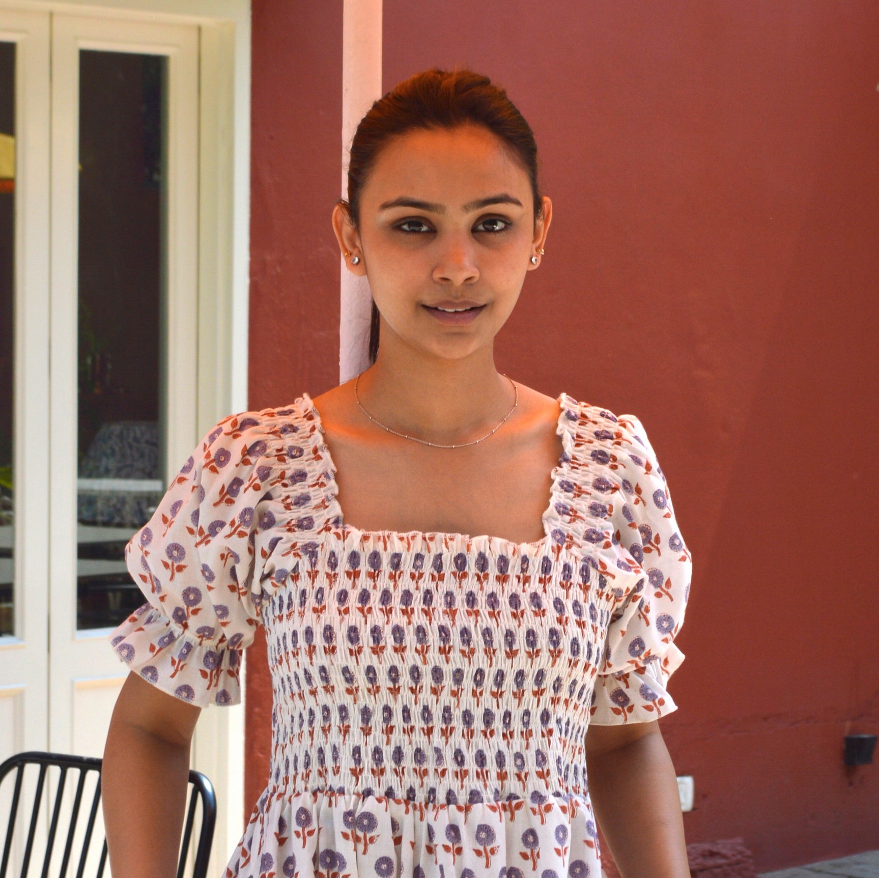 Giulia Dress Grace 100% Organic Cotton - Orange Lilac ORANGE LILAC