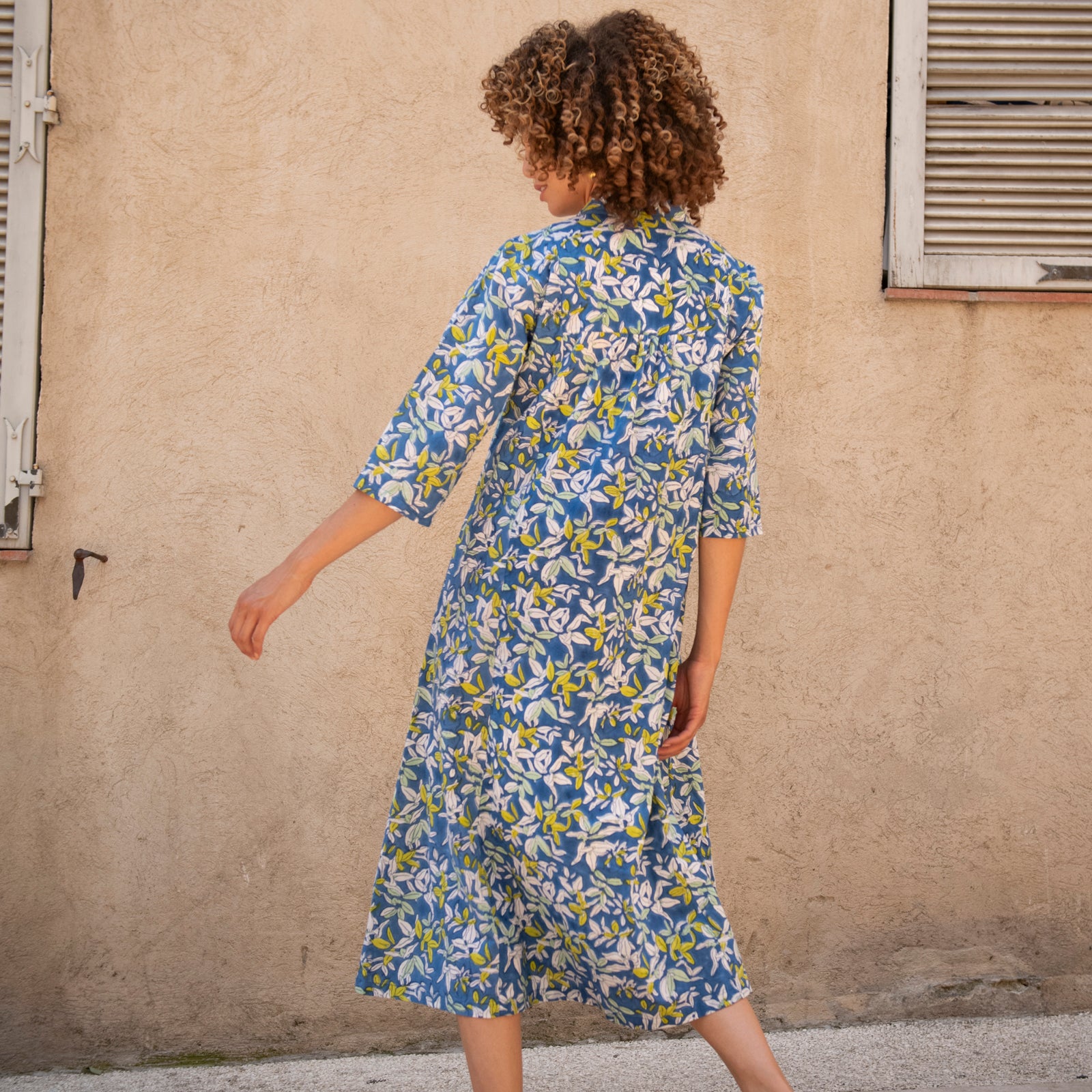 Mia Dress Figuieres 100% Organic Cotton - Blue BLUE