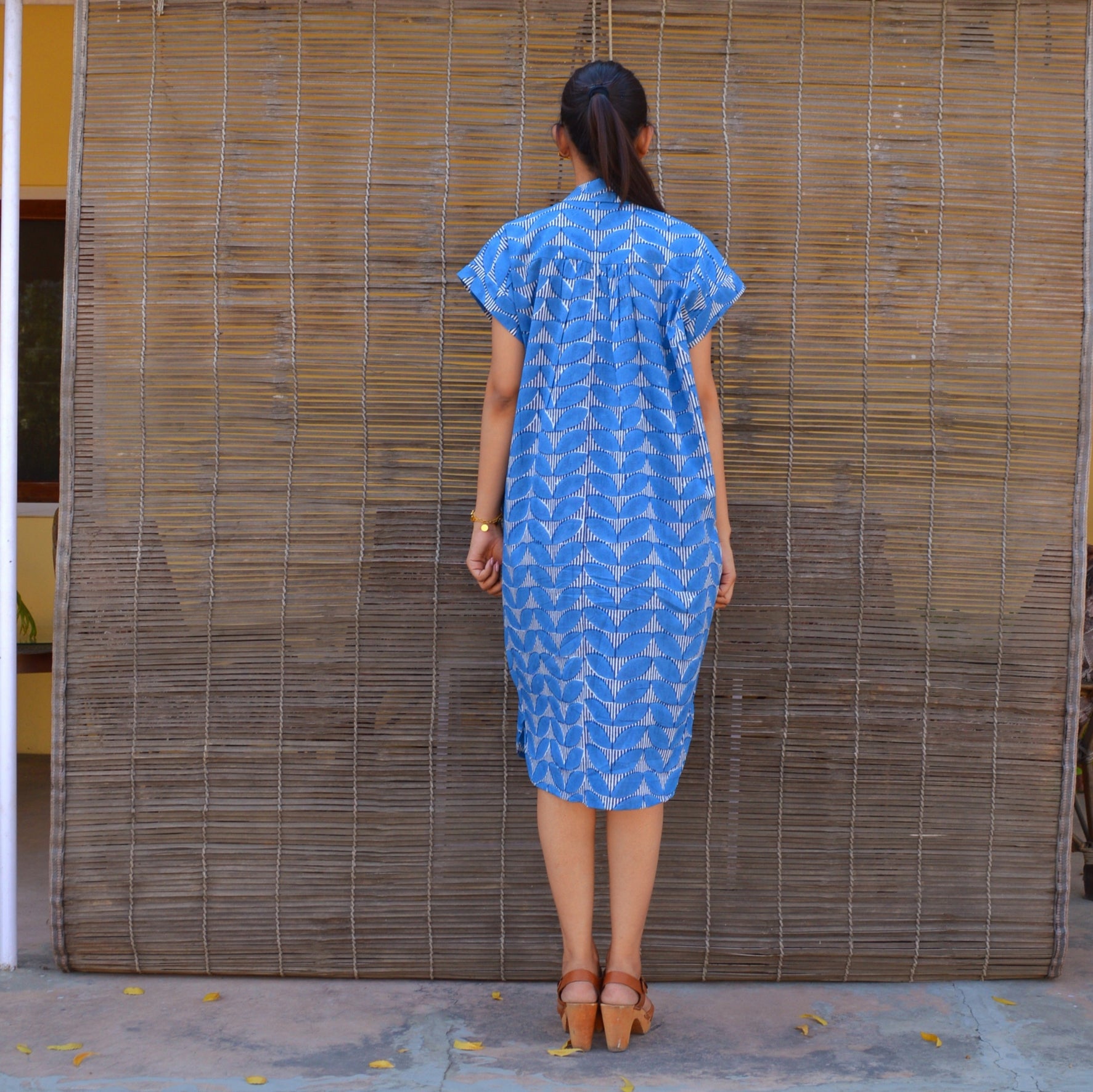 Marguerite Dress Cap Estel 100% Organic Cotton - Blue BLUE