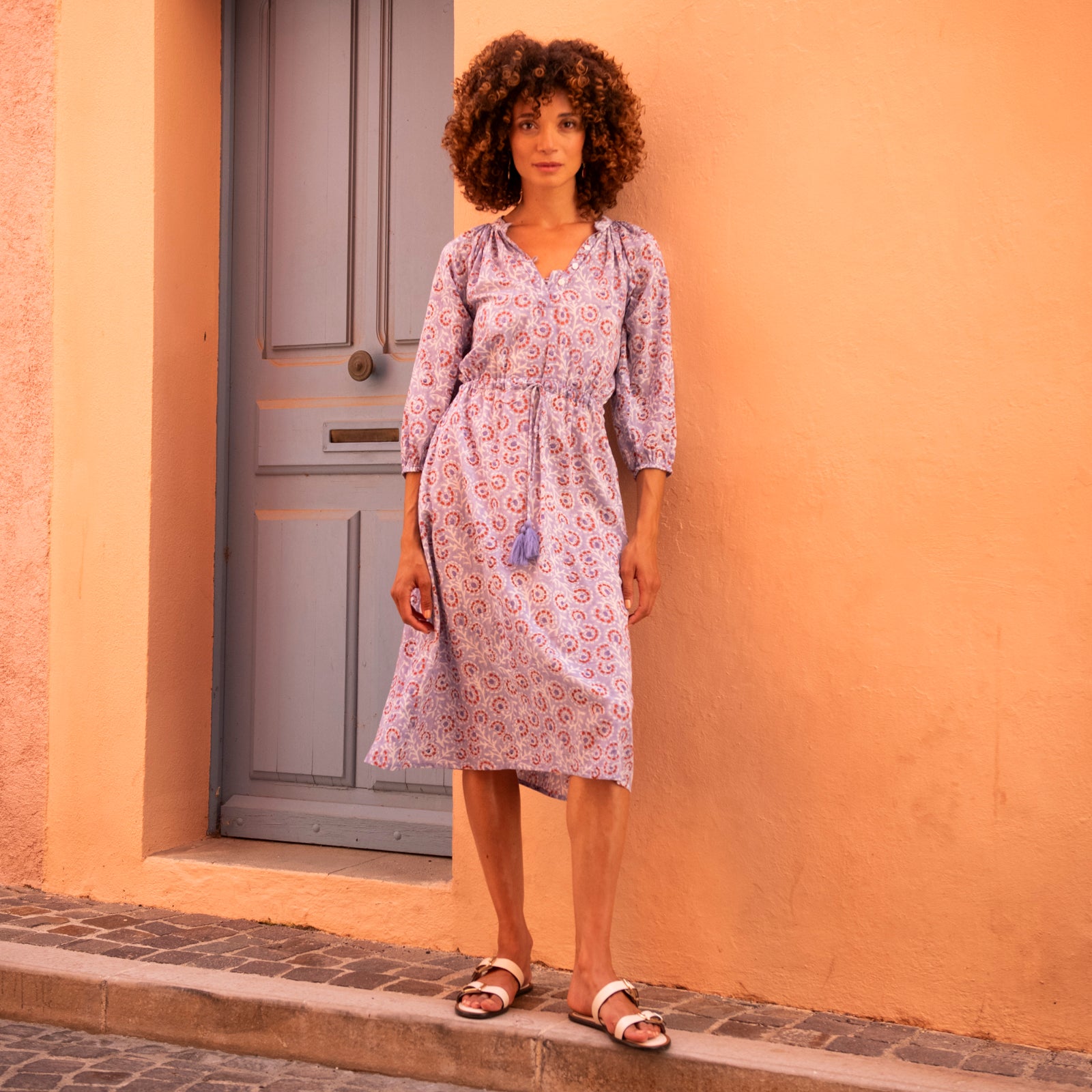 Manon Dress Eze 100% Organic Cotton - Lilac LILAC