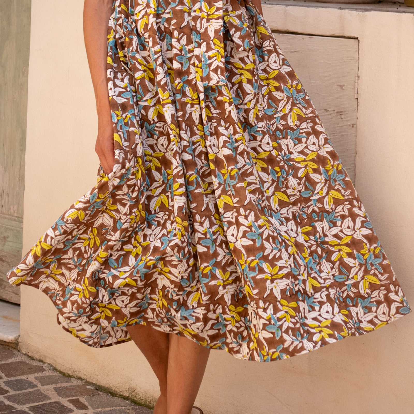Rose Dress Figuieres 100% Organic Cotton - Brown BROWN