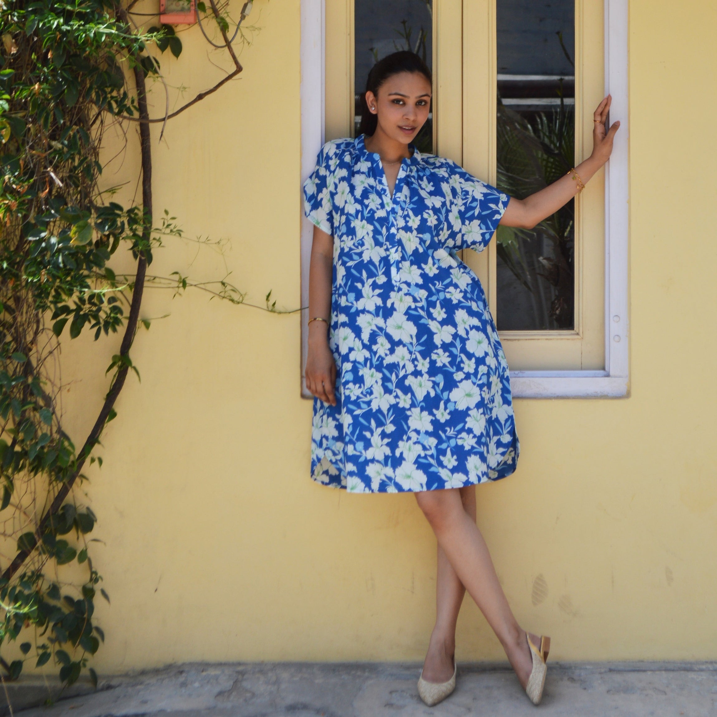 Jade Dress Rayol 100% Coton - Blue BLUE