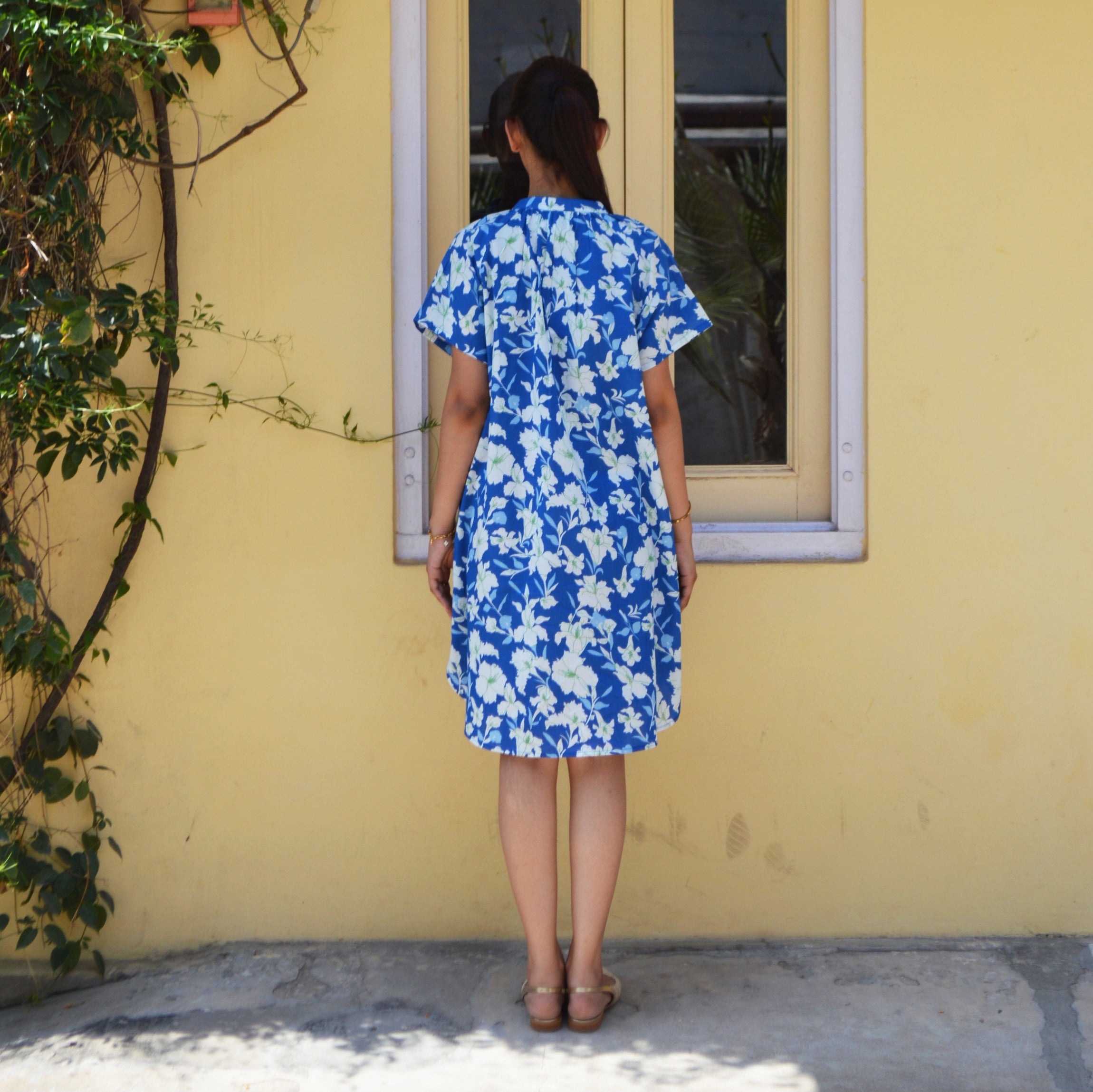 Jade Dress Rayol 100% Coton - Blue BLUE