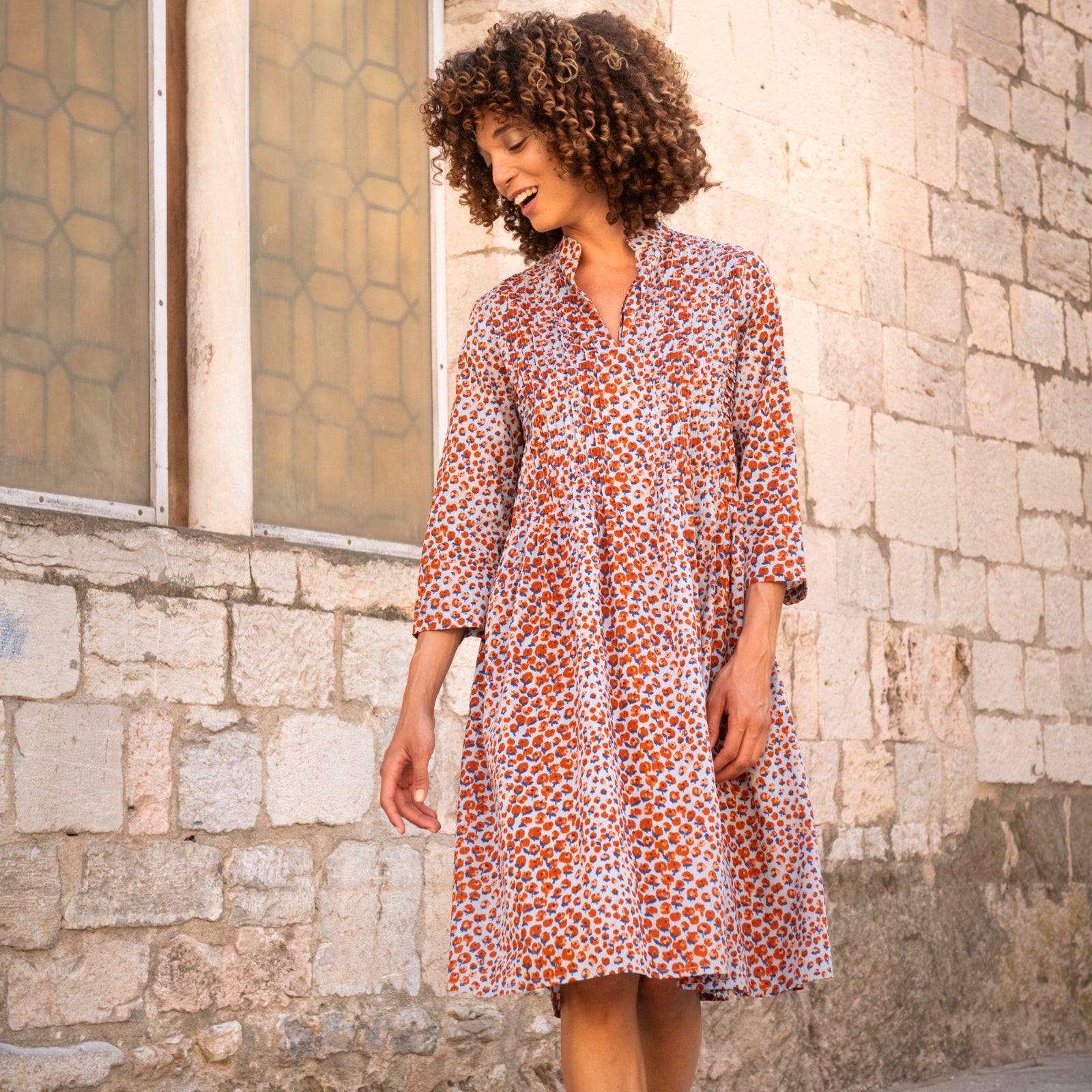 Marie Dress Campo 100% Coton - Orange ORANGE