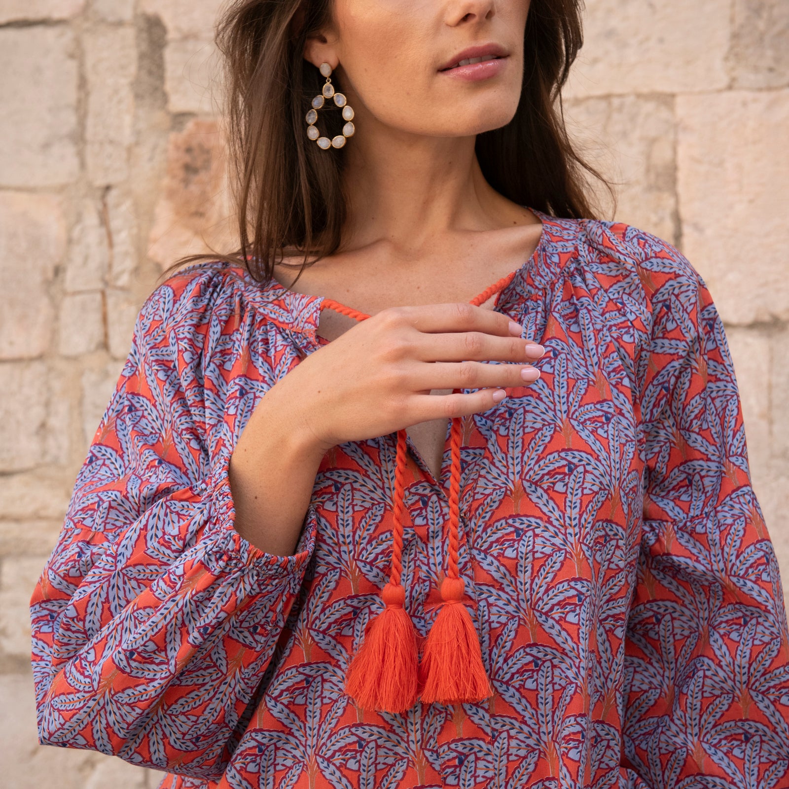 Virginia Dress Palmer 100% Coton - Orange ORANGE