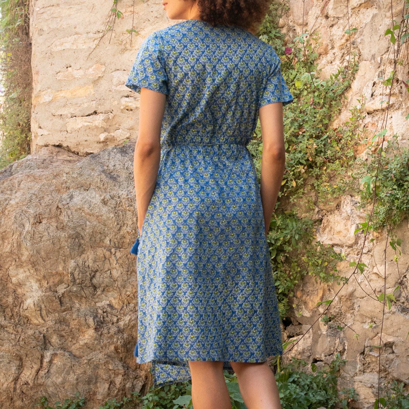 Lola Dress Opio 100% Coton - Blue BLUE