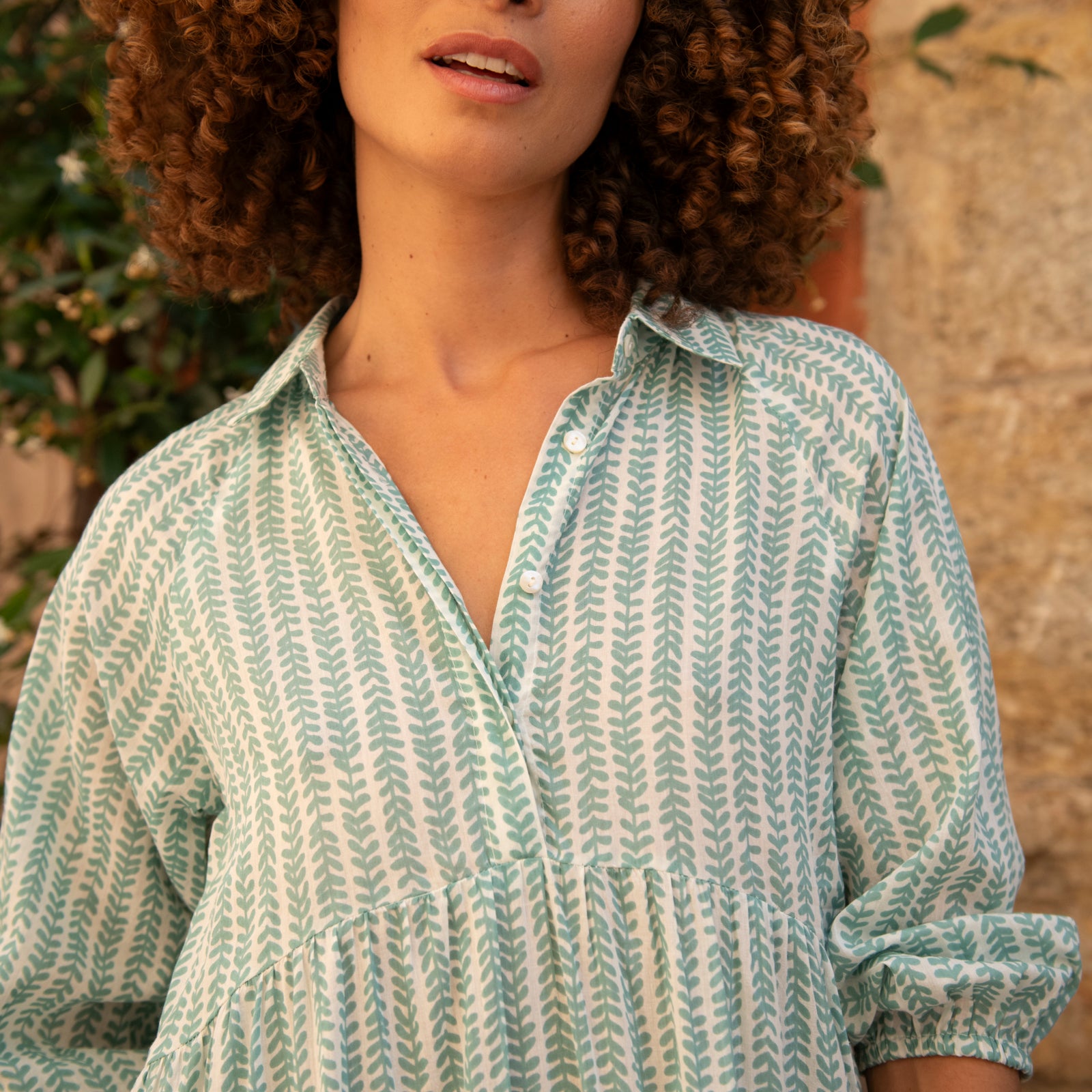 Mila Dress Bormette 100% Coton - Green GREEN