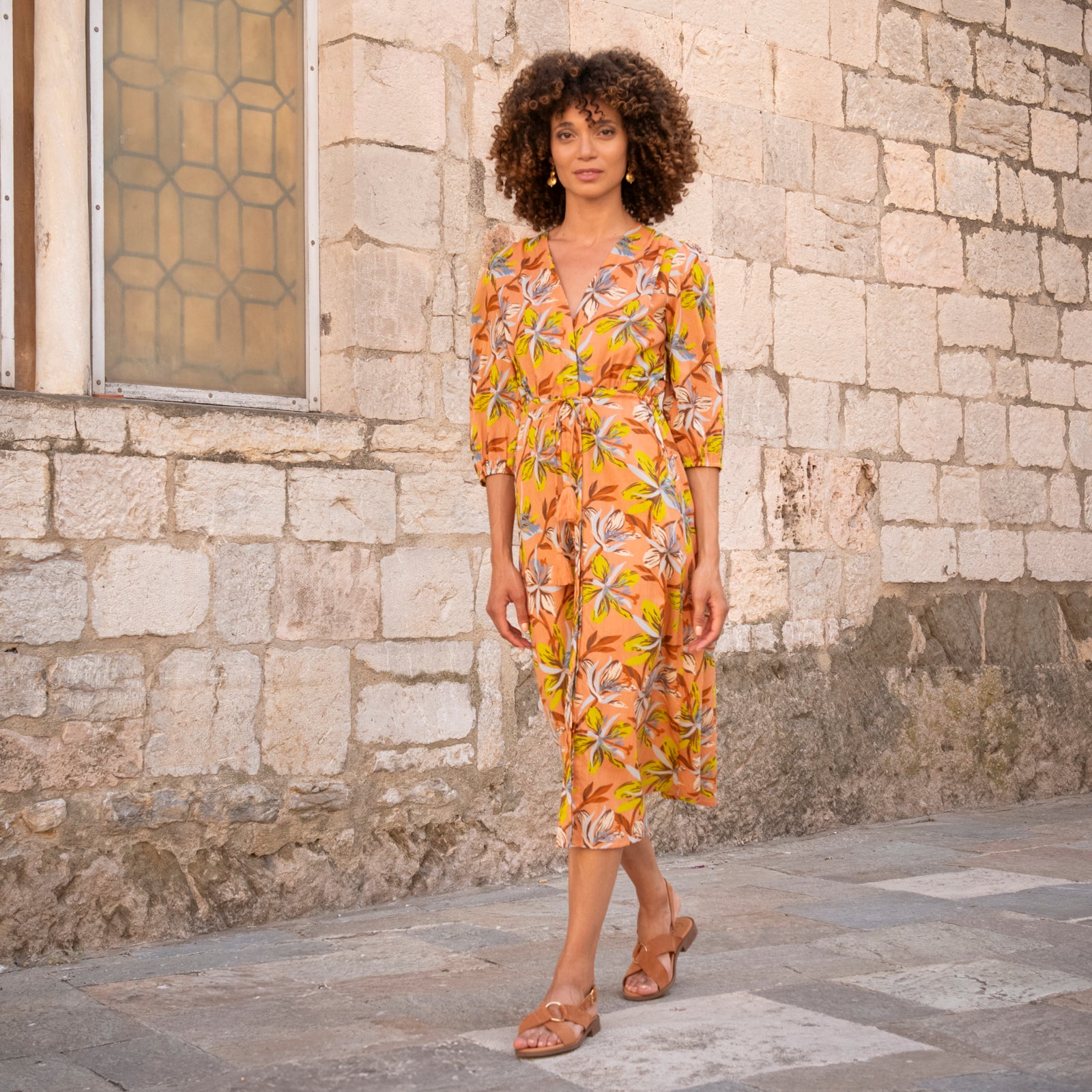 Lily Dress Myra 100% Coton - Peach PEACH