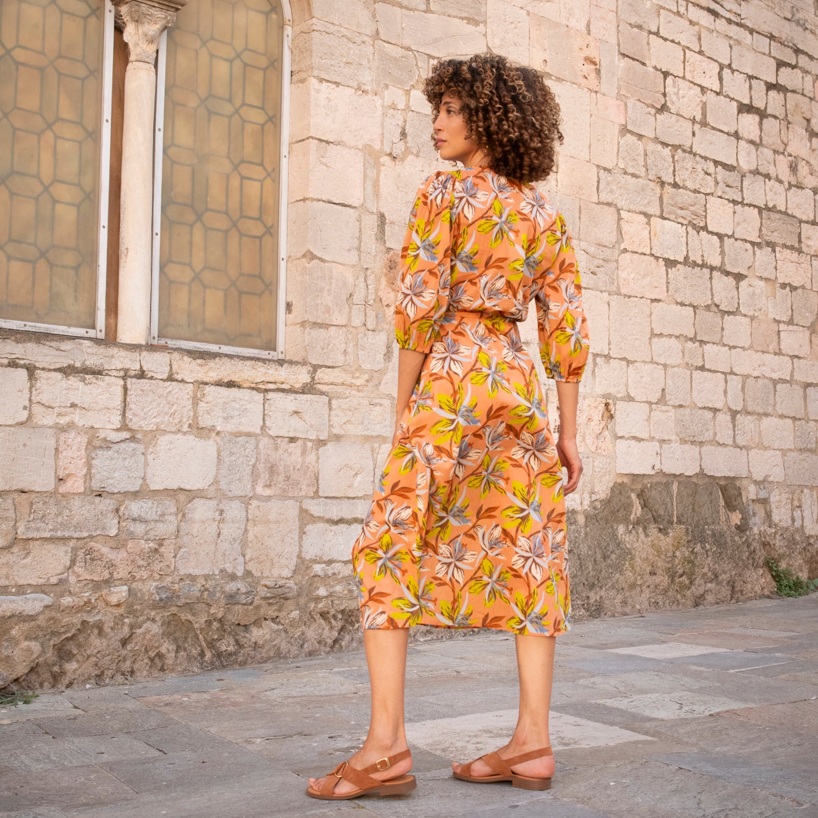 Lily Dress Myra 100% Coton - Peach PEACH