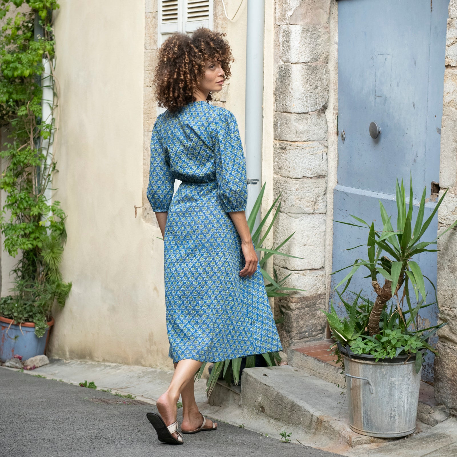 Lily Dress Opio 100% Coton - Blue BLUE