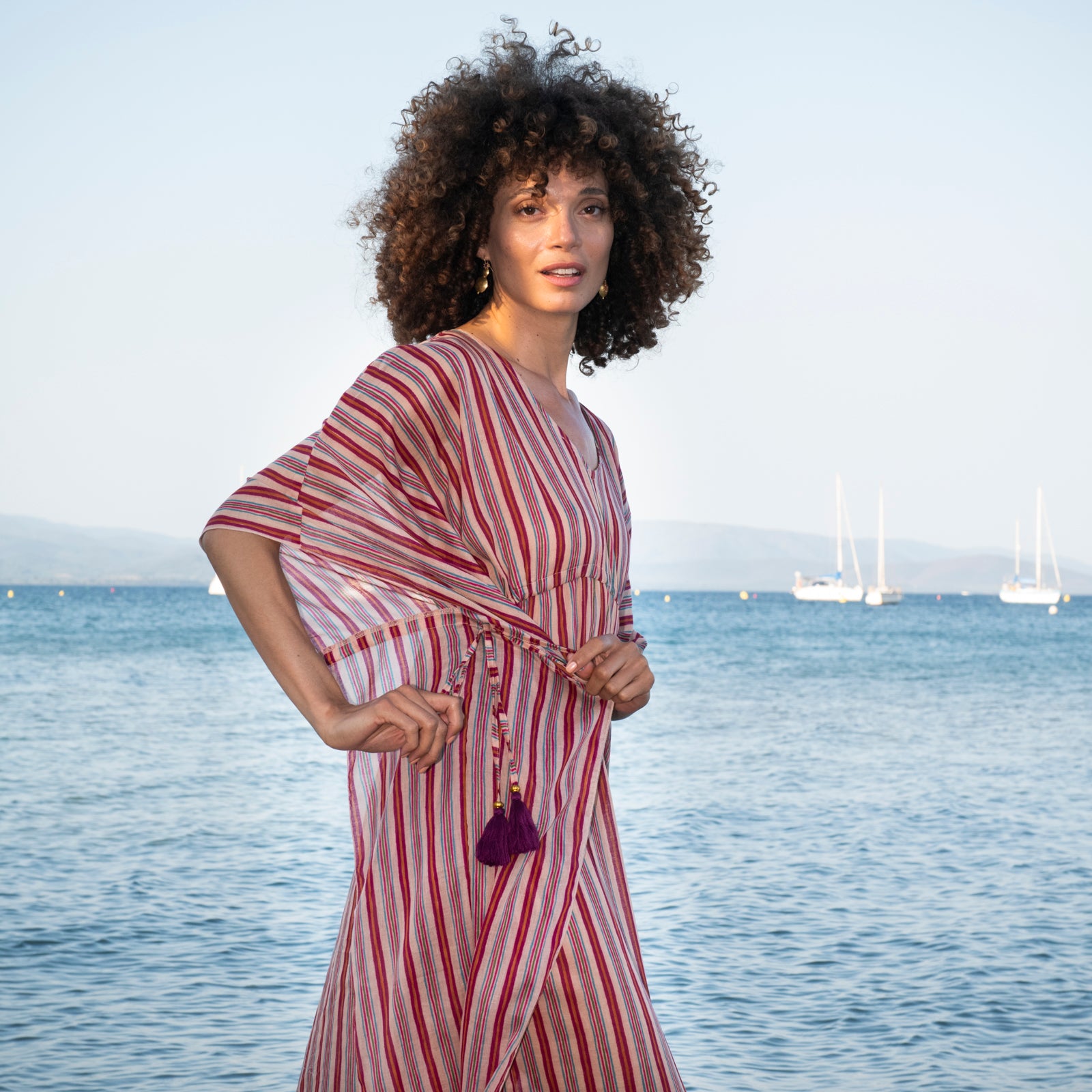 Alix Caftan Miramar 100% Coton - Pink PINK